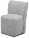 Helio Sand Gray Dining Chair with Casters