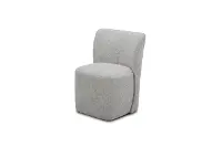 Helio Sand Gray Dining Chair with Casters