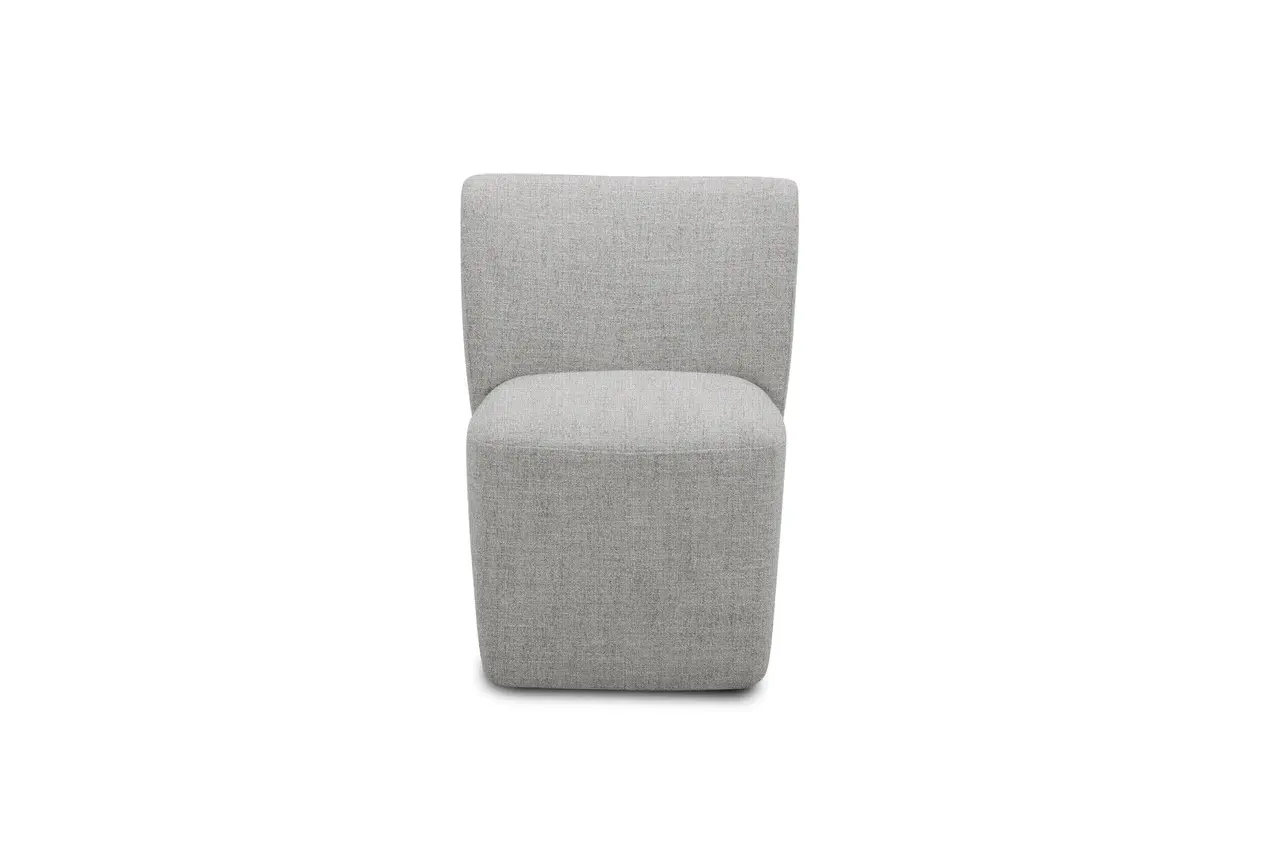 Helio Sand Gray Dining Chair with Casters-2