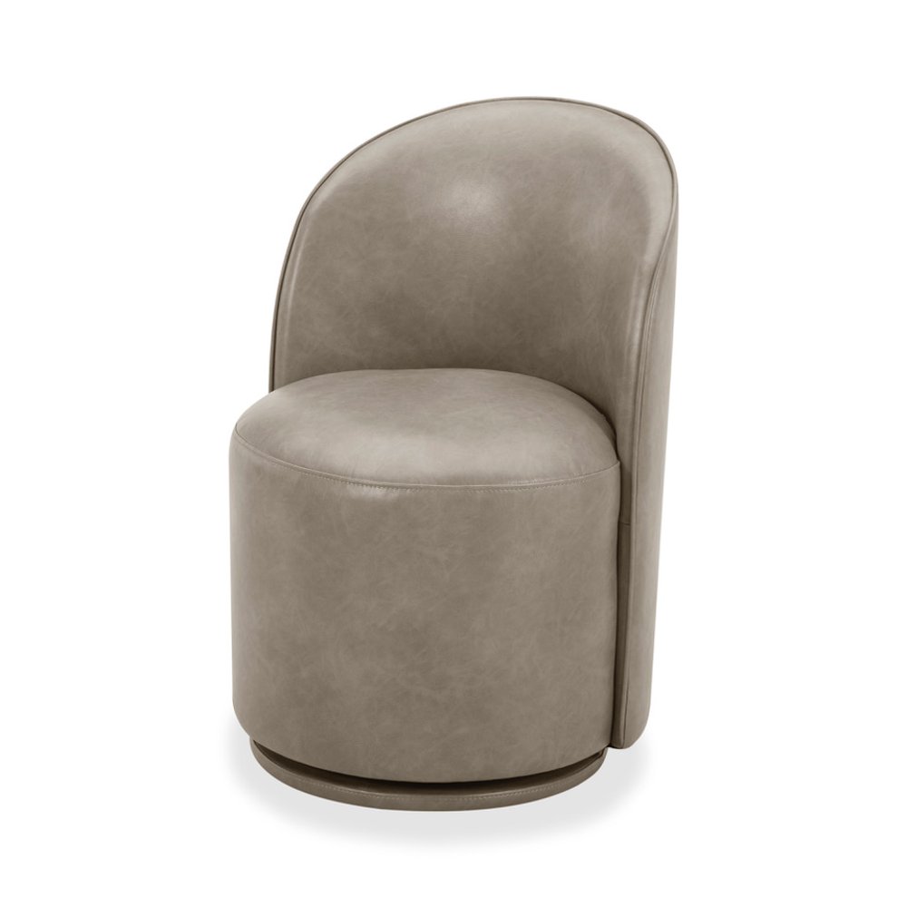 Copley Slate Upholstered Swivel Dining Chair
