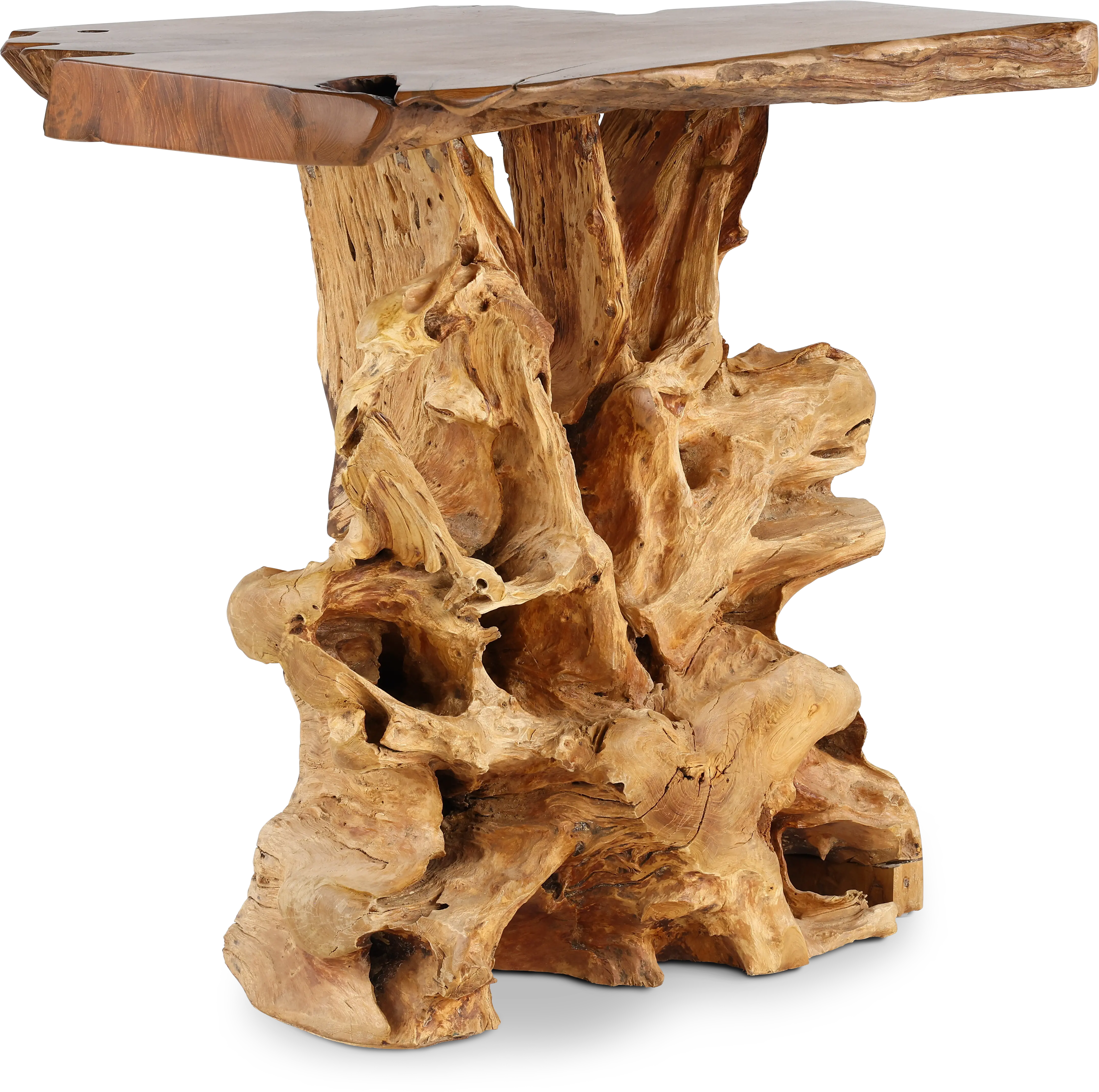 Rustic Natural Teak Root Bar Table-4