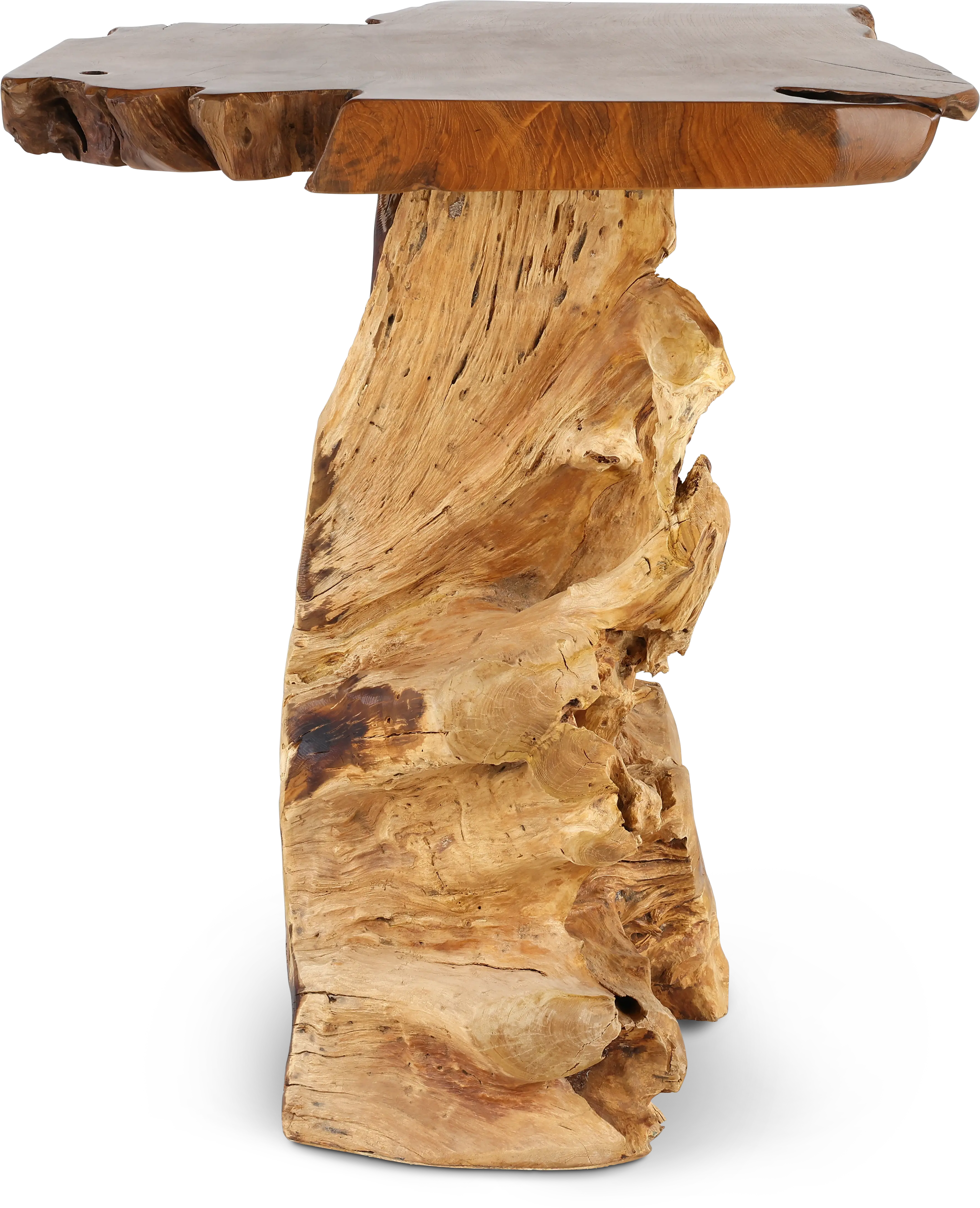 Rustic Natural Teak Root Bar Table-7