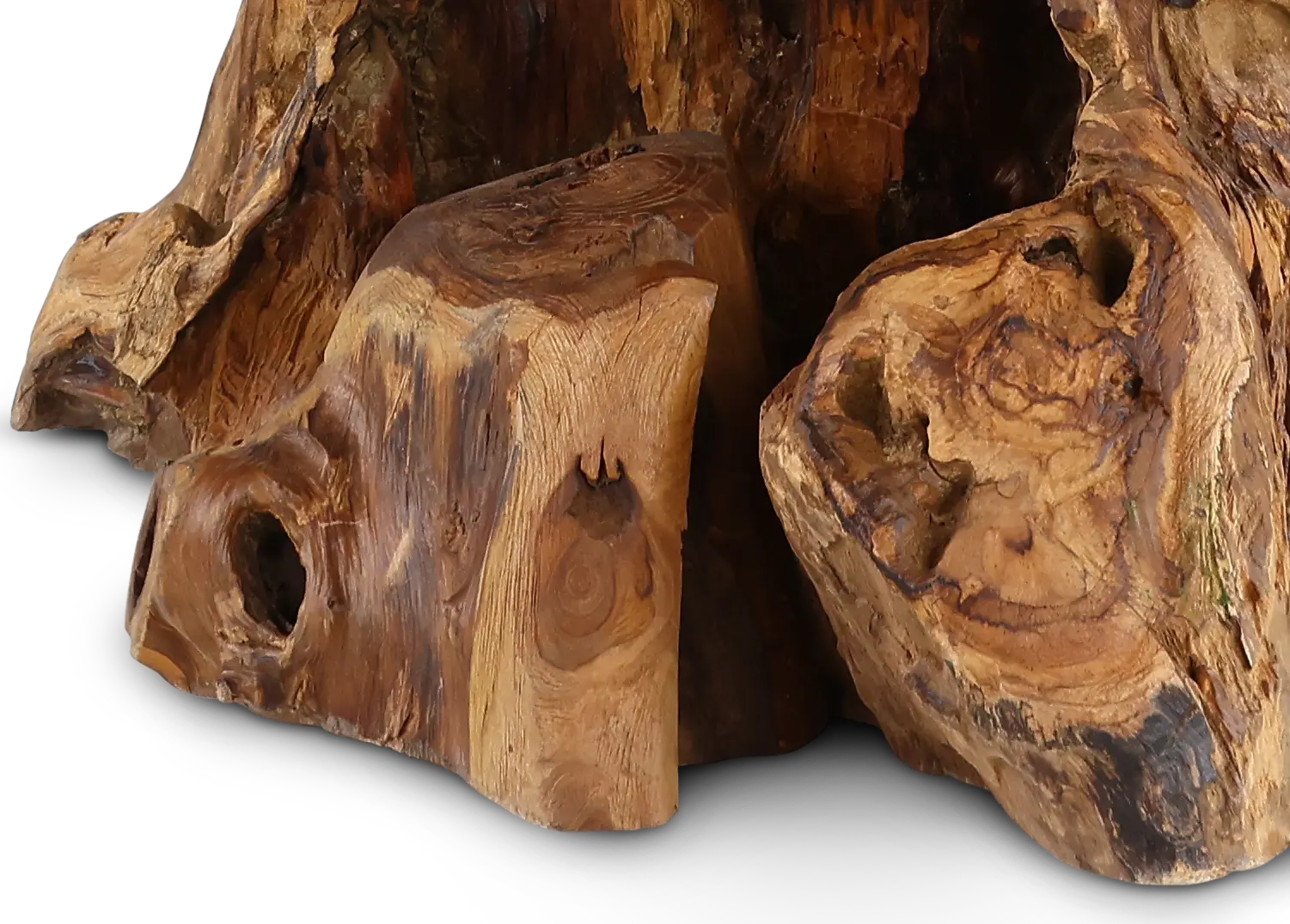 Rustic Natural Teak Root Bar Stool-2