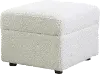 Soho White Boucle Ottoman