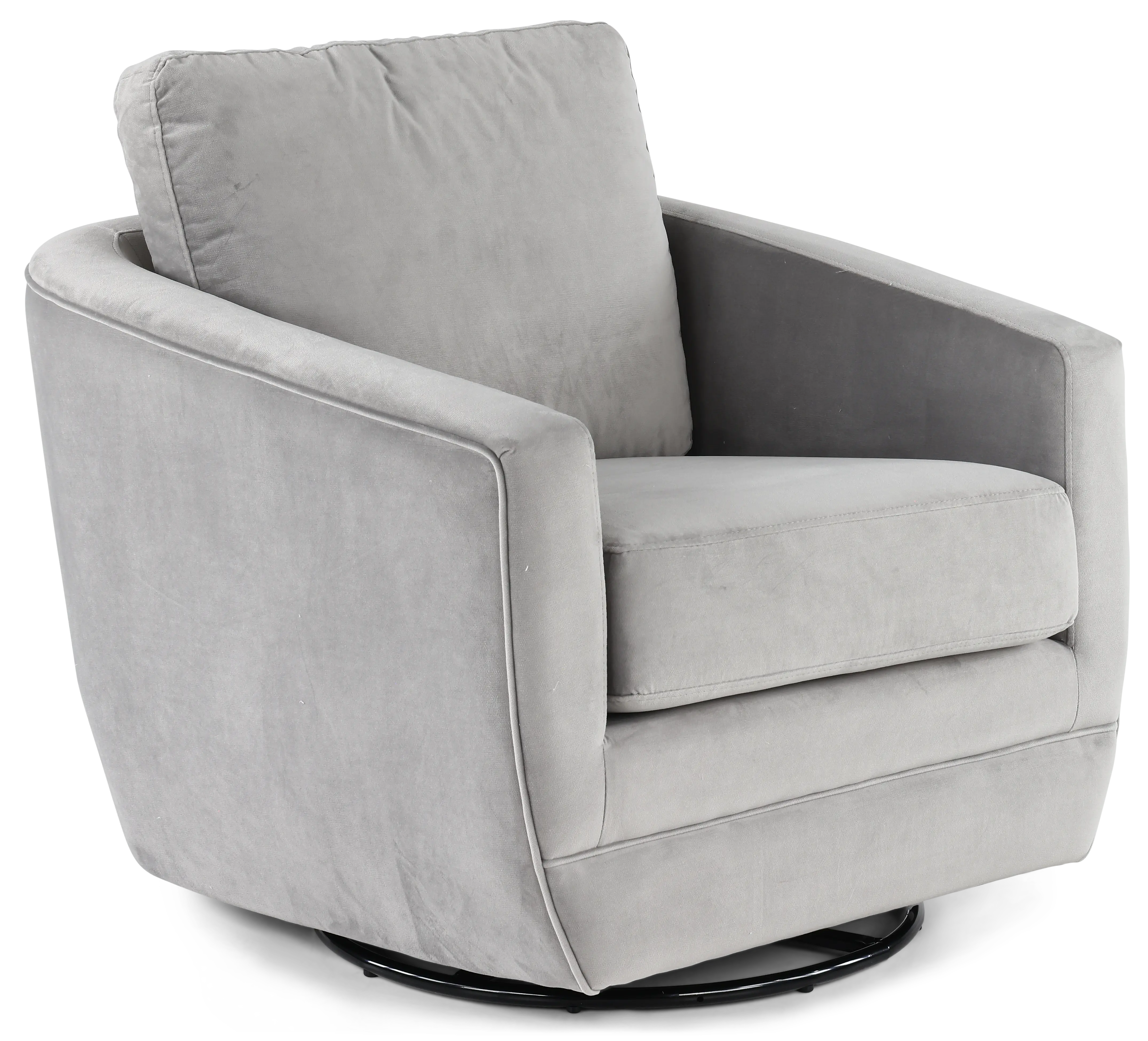 Gogh Gray Mid-Century Swivel Glider-1