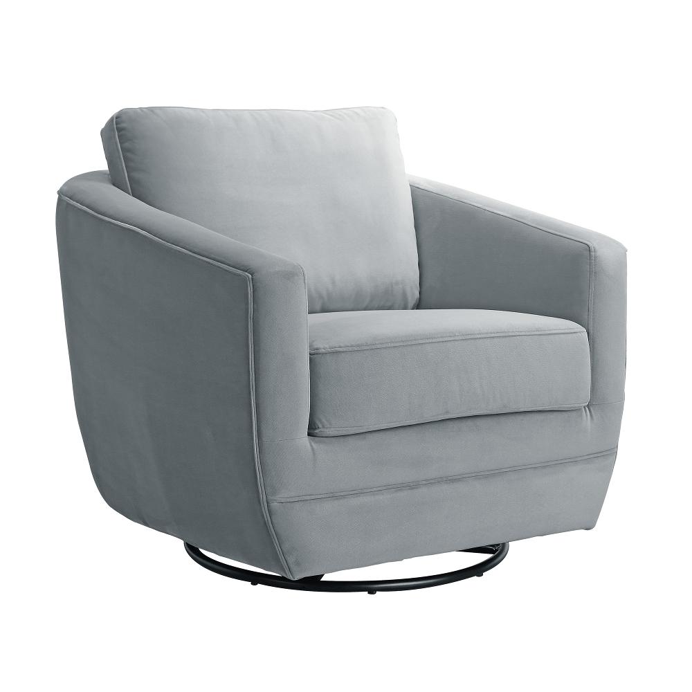 Gogh Gray Mid-Century Swivel Glider