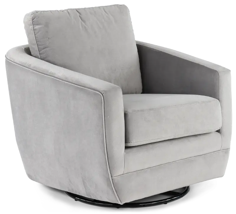 Gogh Gray Mid-Century Swivel Glider