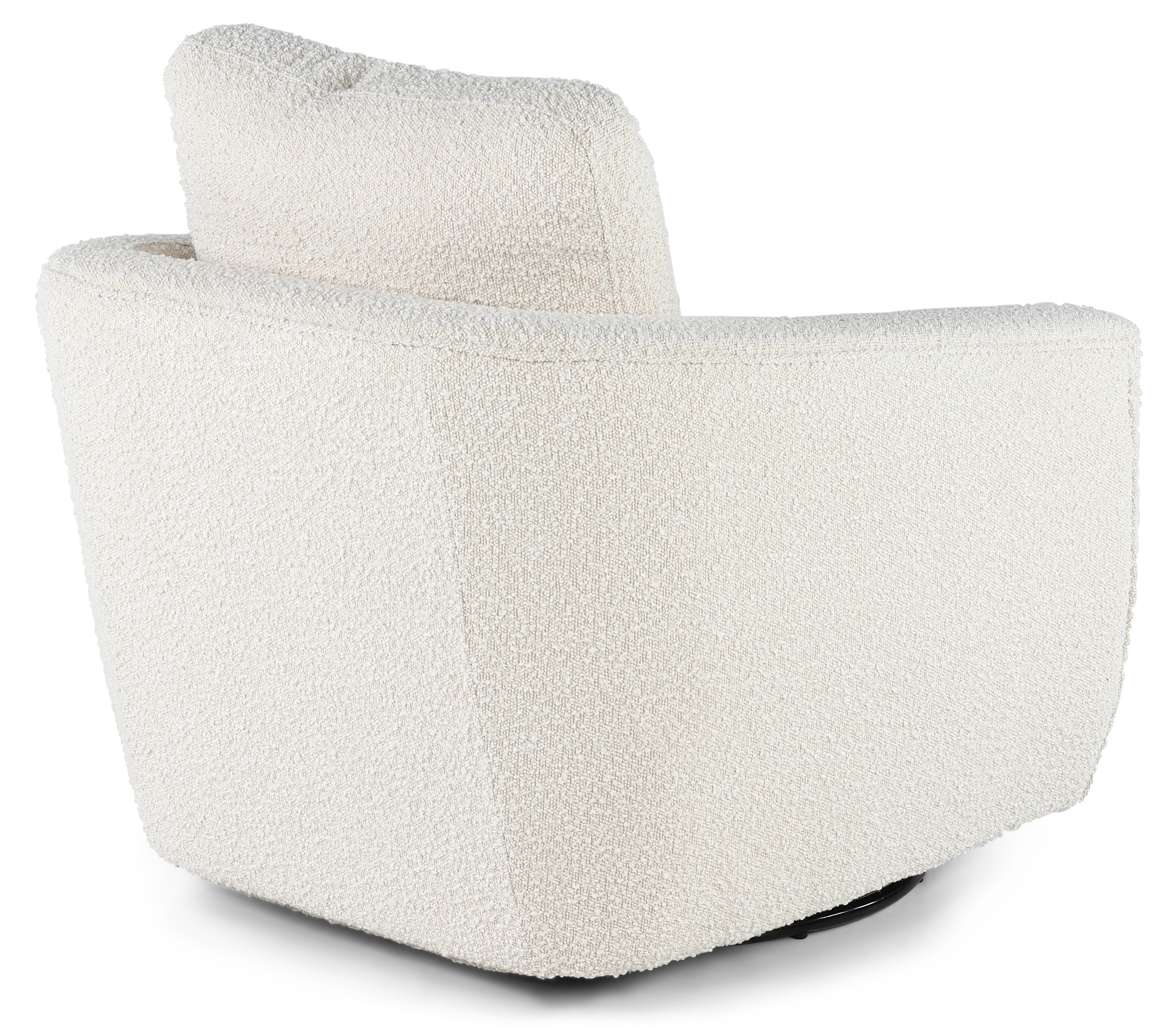 Gogh Boucle White Mid-Century Swivel Glider-6