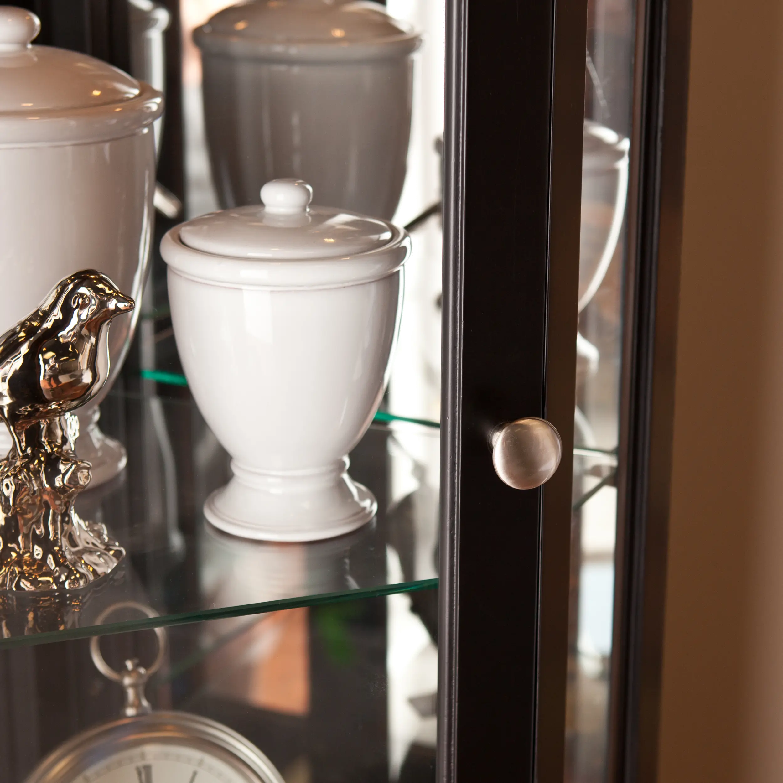 CM0697 Essex Black Corner Curio Cabinet-2