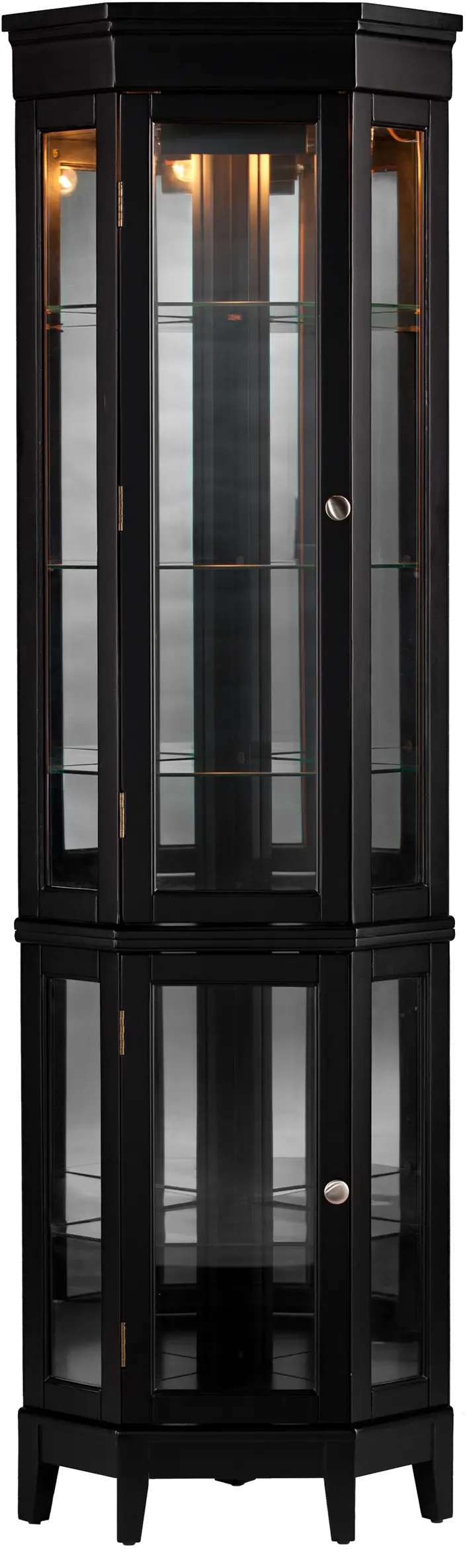 CM0697 Essex Black Corner Curio Cabinet-4