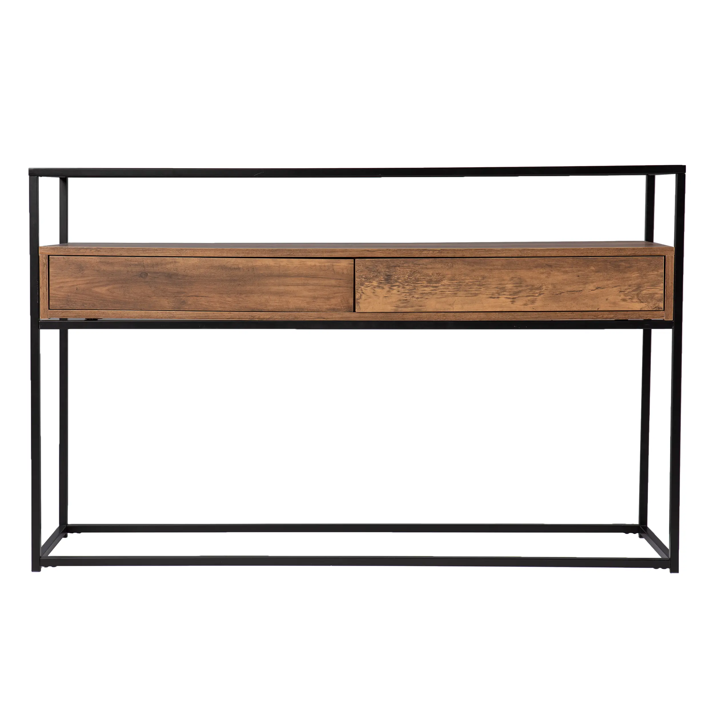 CM1014103 Olivern Glass-Top Industrial Console Table-4