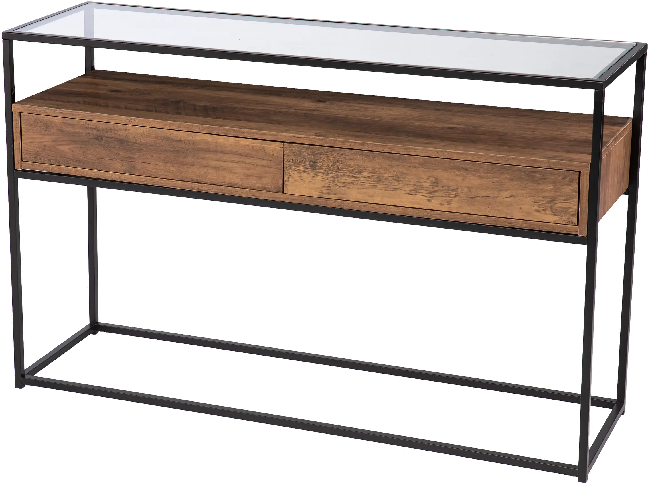CM1014103 Olivern Glass-Top Industrial Console Table-1