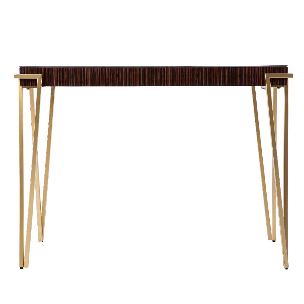 Brodkirk Brown and Gold Console Table