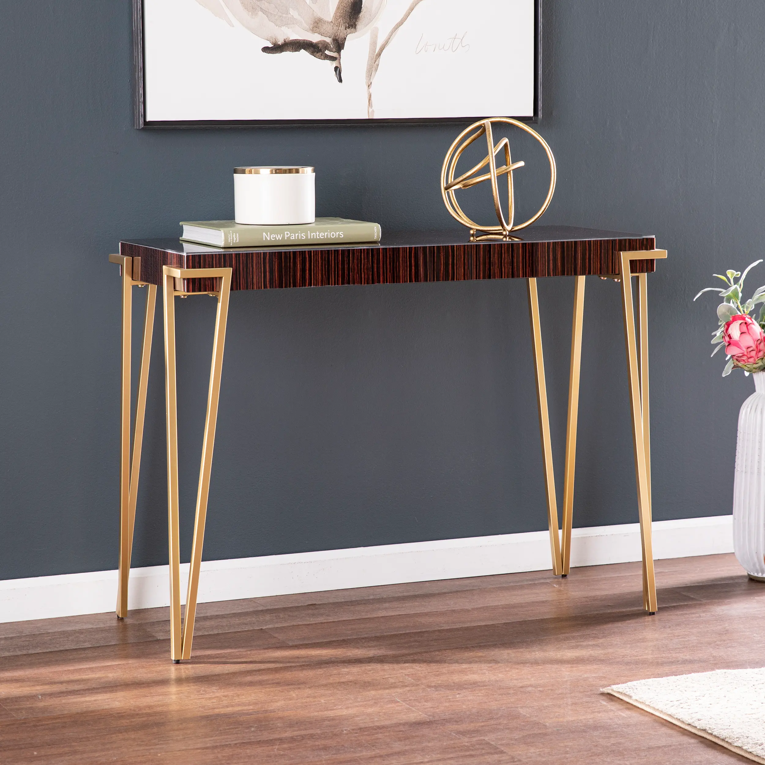 CM1143003 Brodkirk Brown and Gold Console Table-2