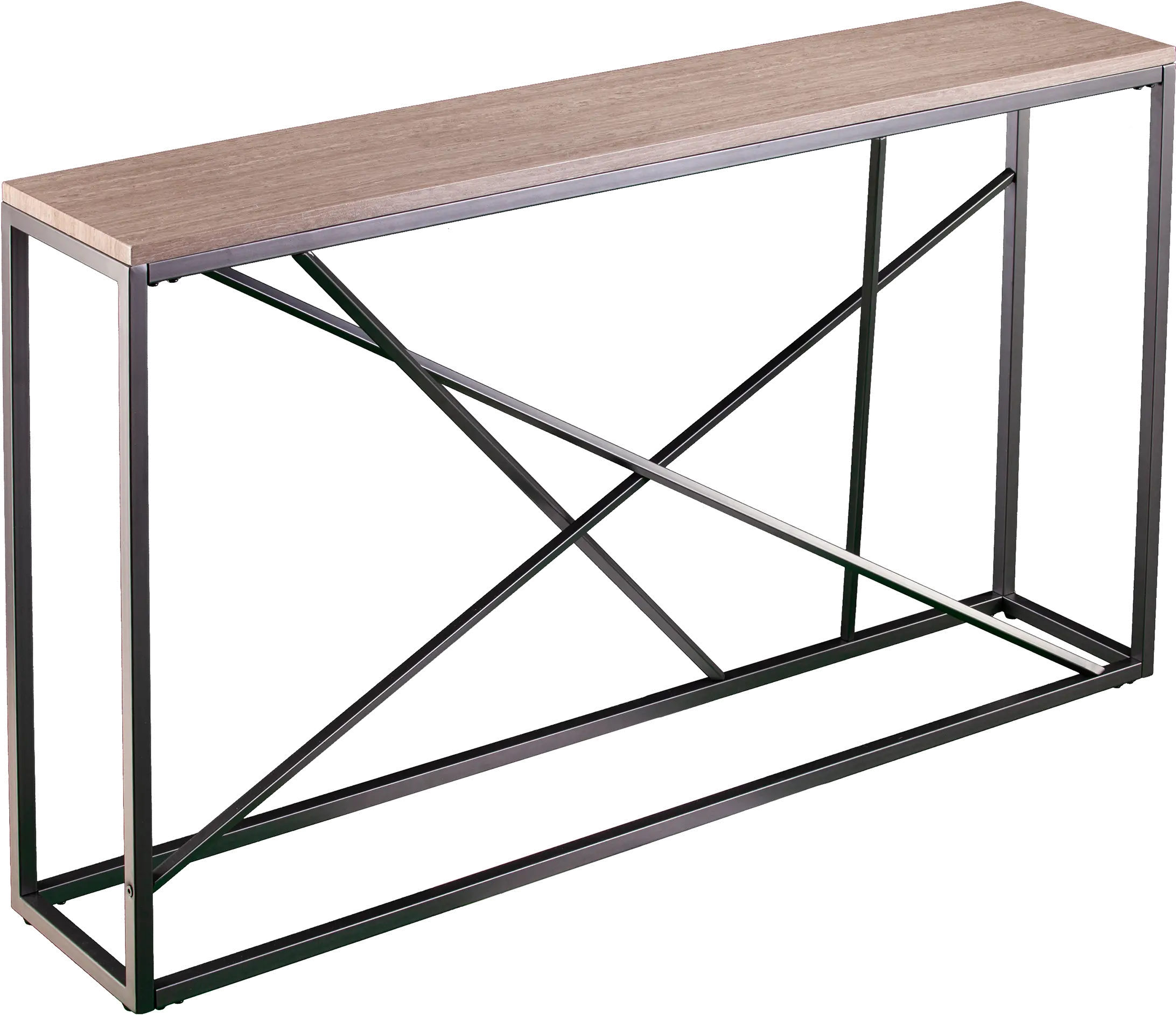 CM1654 Arendal Faux Stone & Gray Skinny Console Table-4