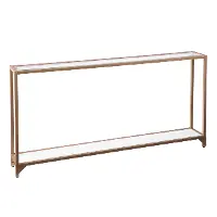 CM1656 Bergen Narrow Gold Metal Console Table