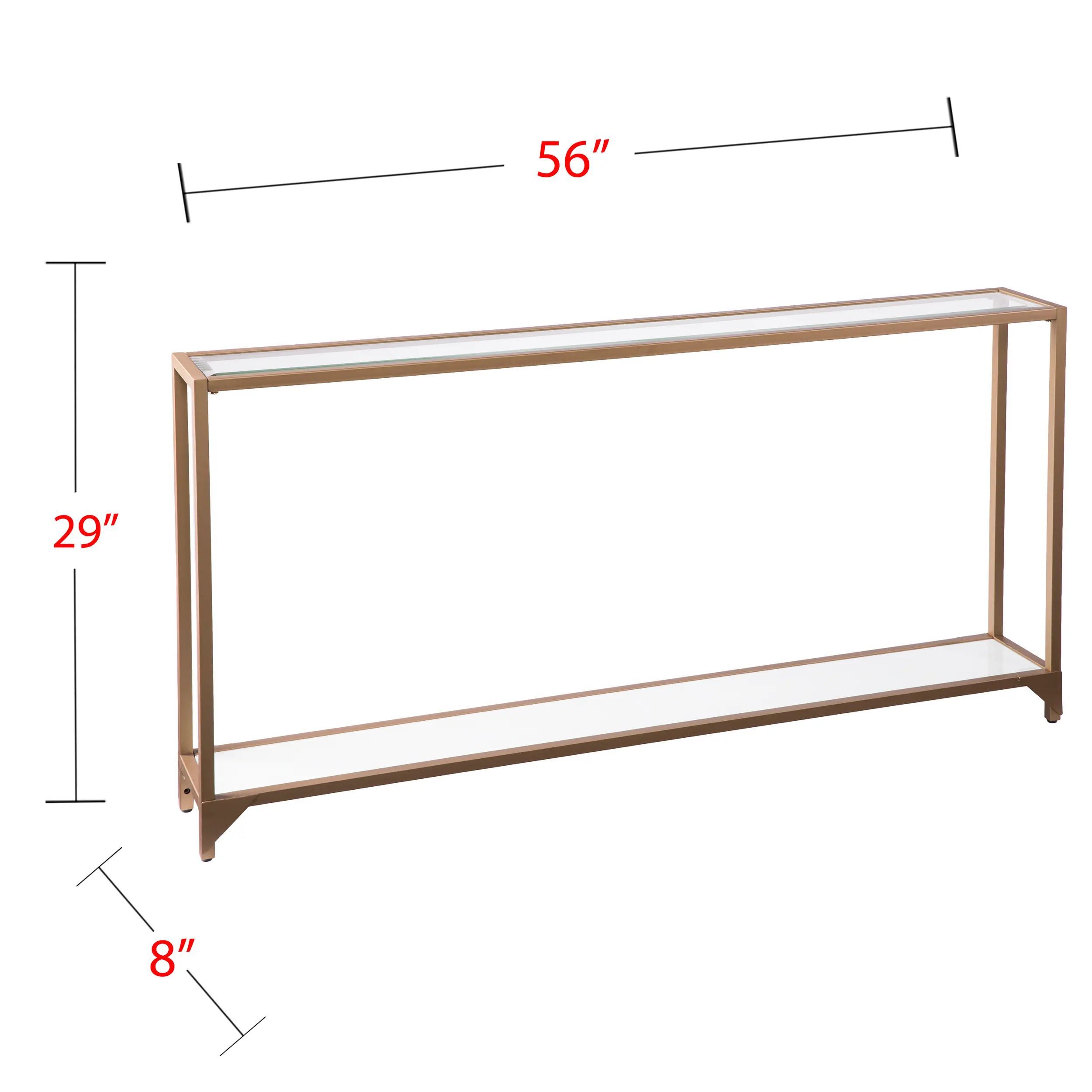 CM1656 Bergen Narrow Gold Metal Console Table-3