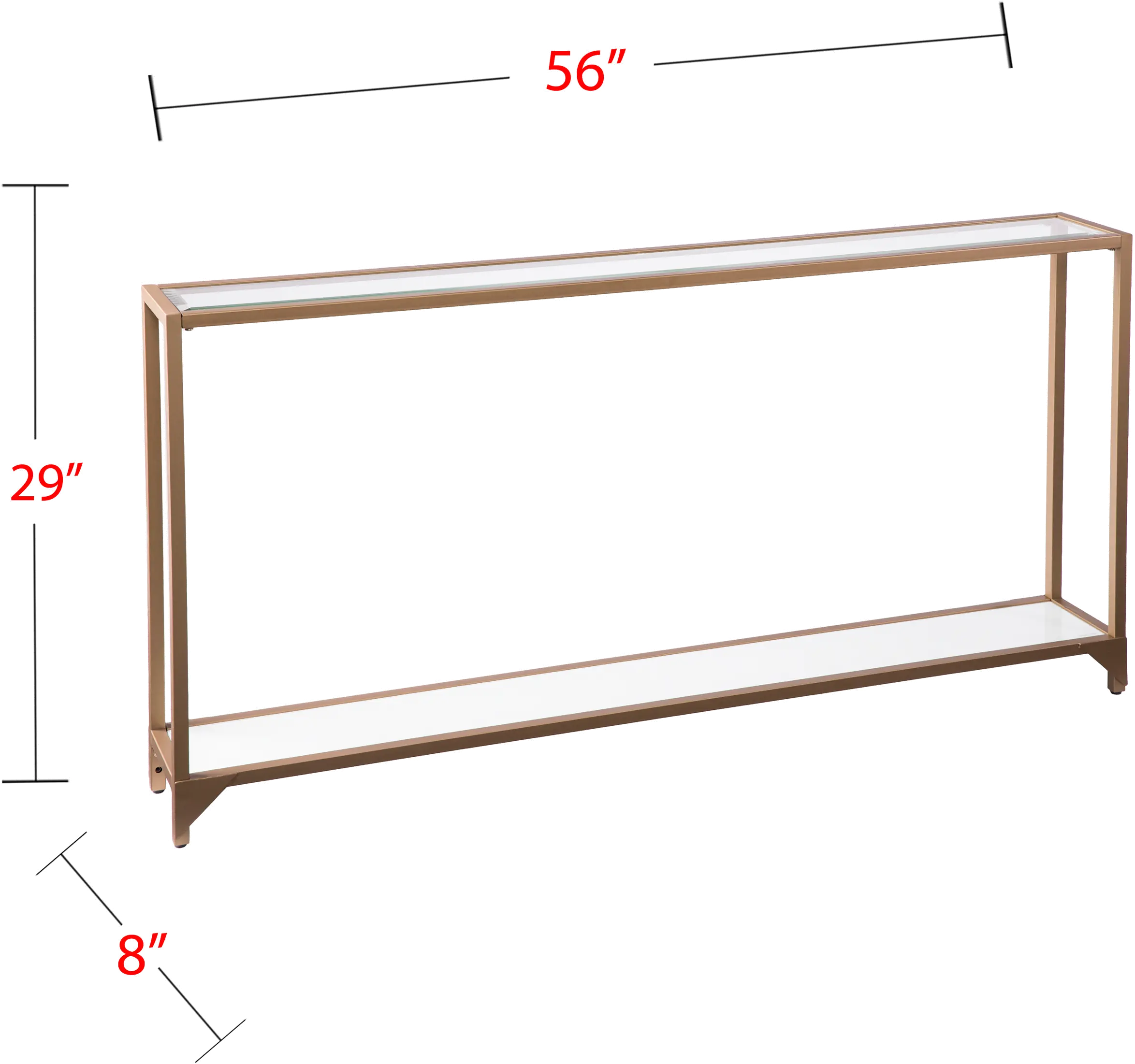 CM1656 Bergen Narrow Gold Metal Console Table-7