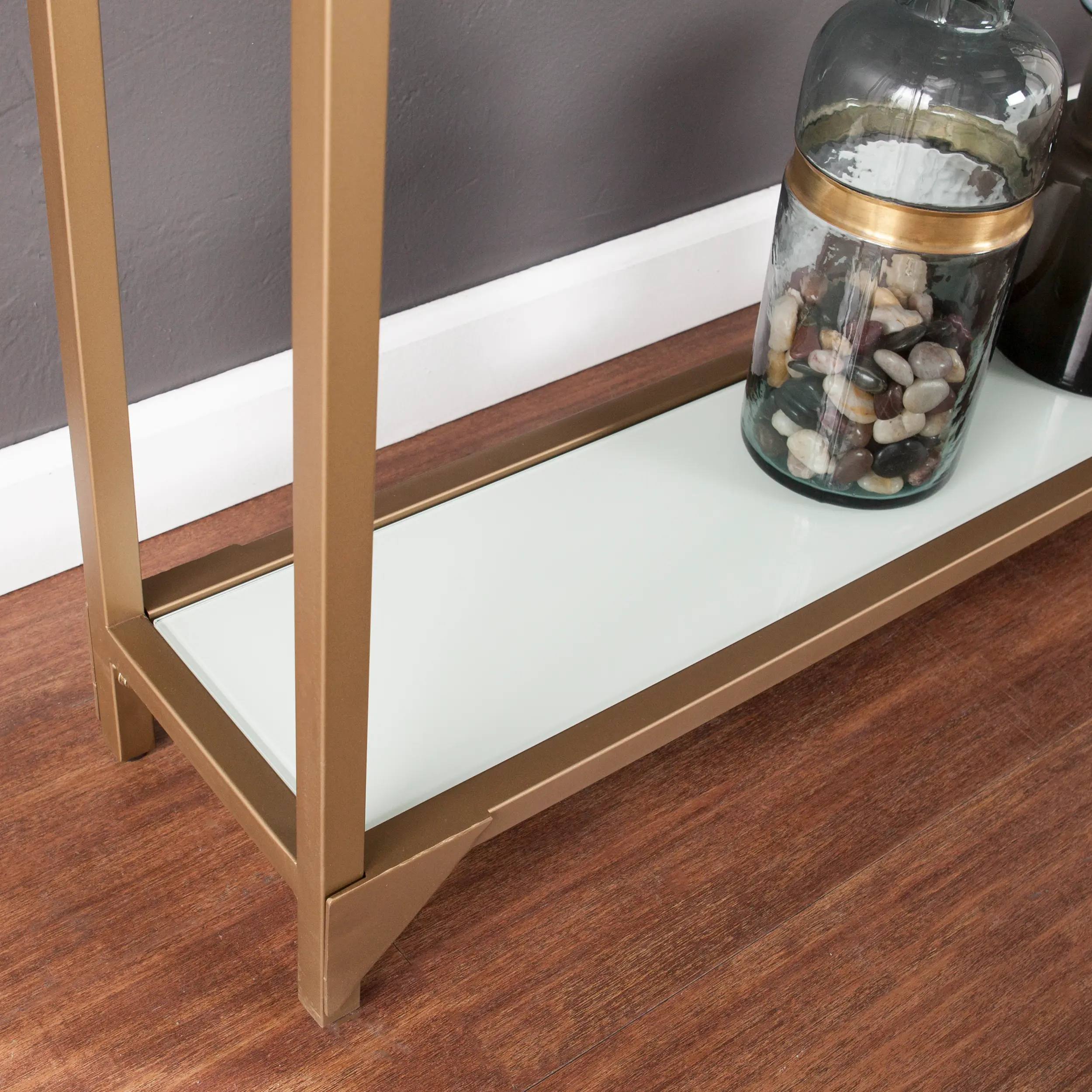 CM1656 Bergen Narrow Gold Metal Console Table-7