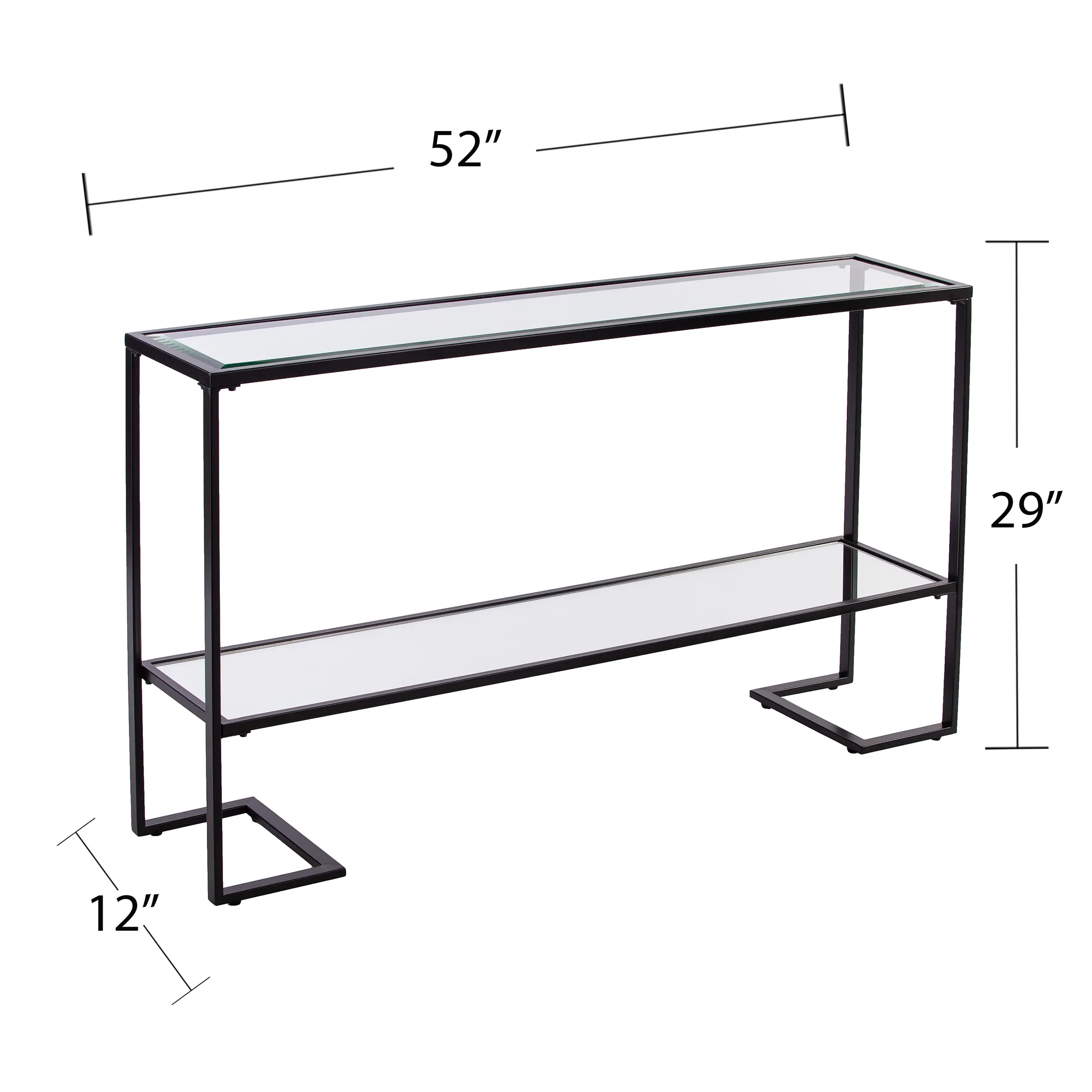 CM2659 Horten Black Narrow Console Table-5