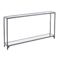 CM3656 Bergen Narrow Silver Metal Console Table