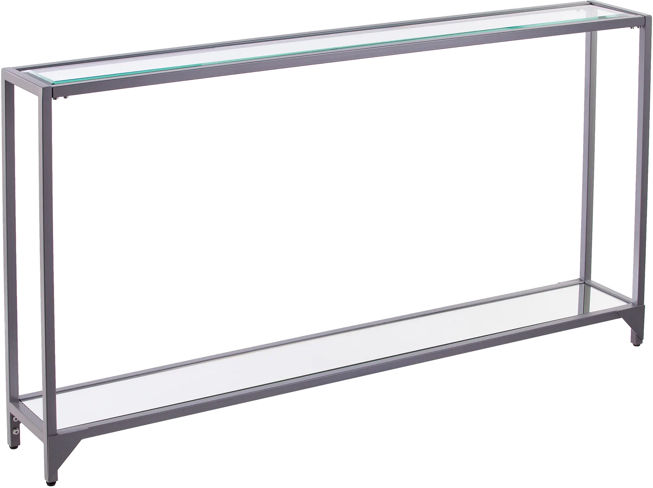 CM3656 Bergen Narrow Silver Metal Console Table-4