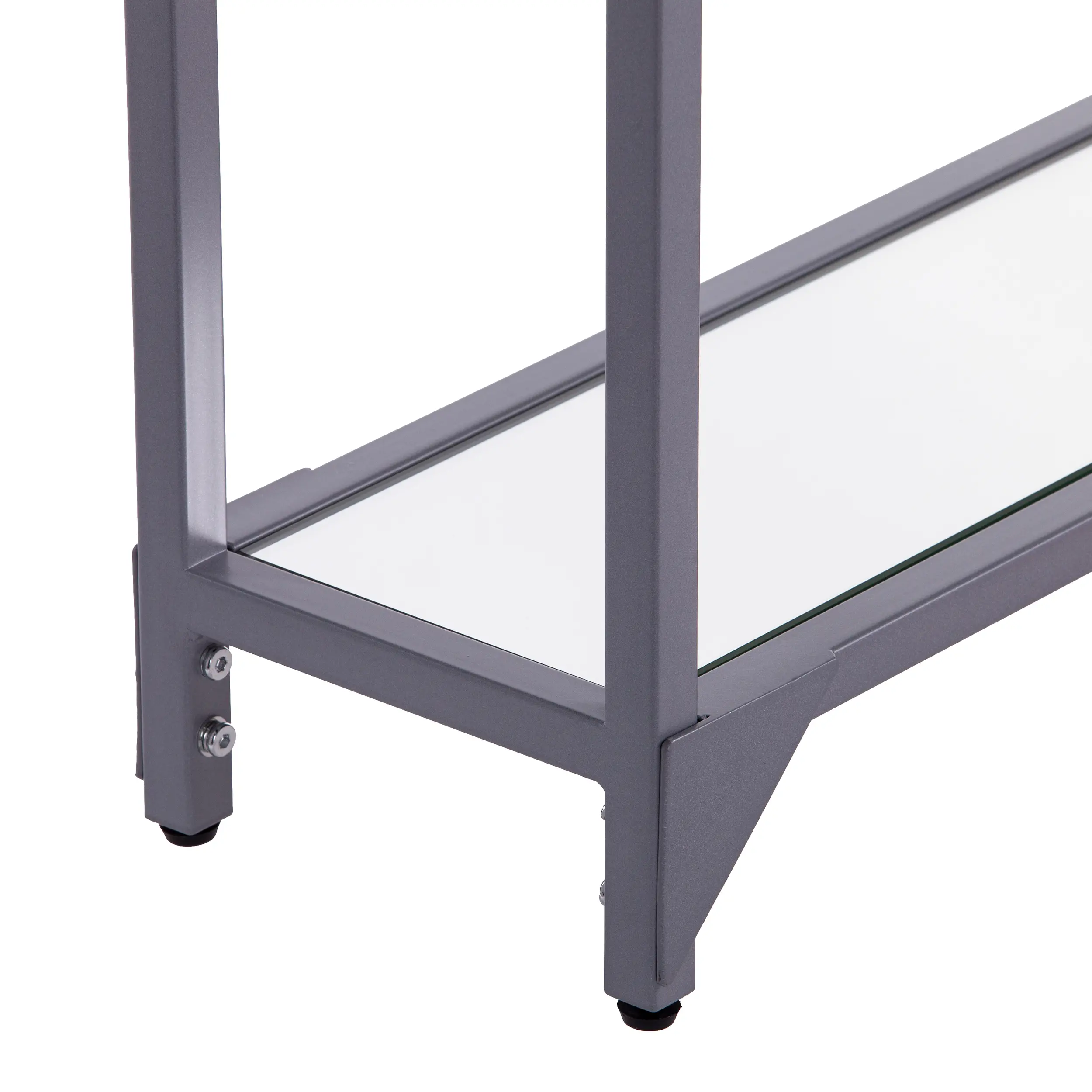 CM3656 Bergen Narrow Silver Metal Console Table-5