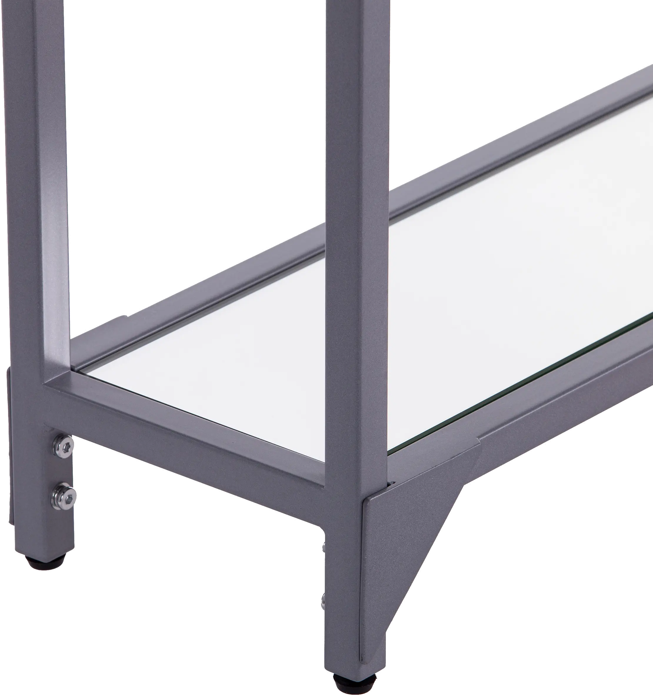 CM3656 Bergen Narrow Silver Metal Console Table-6