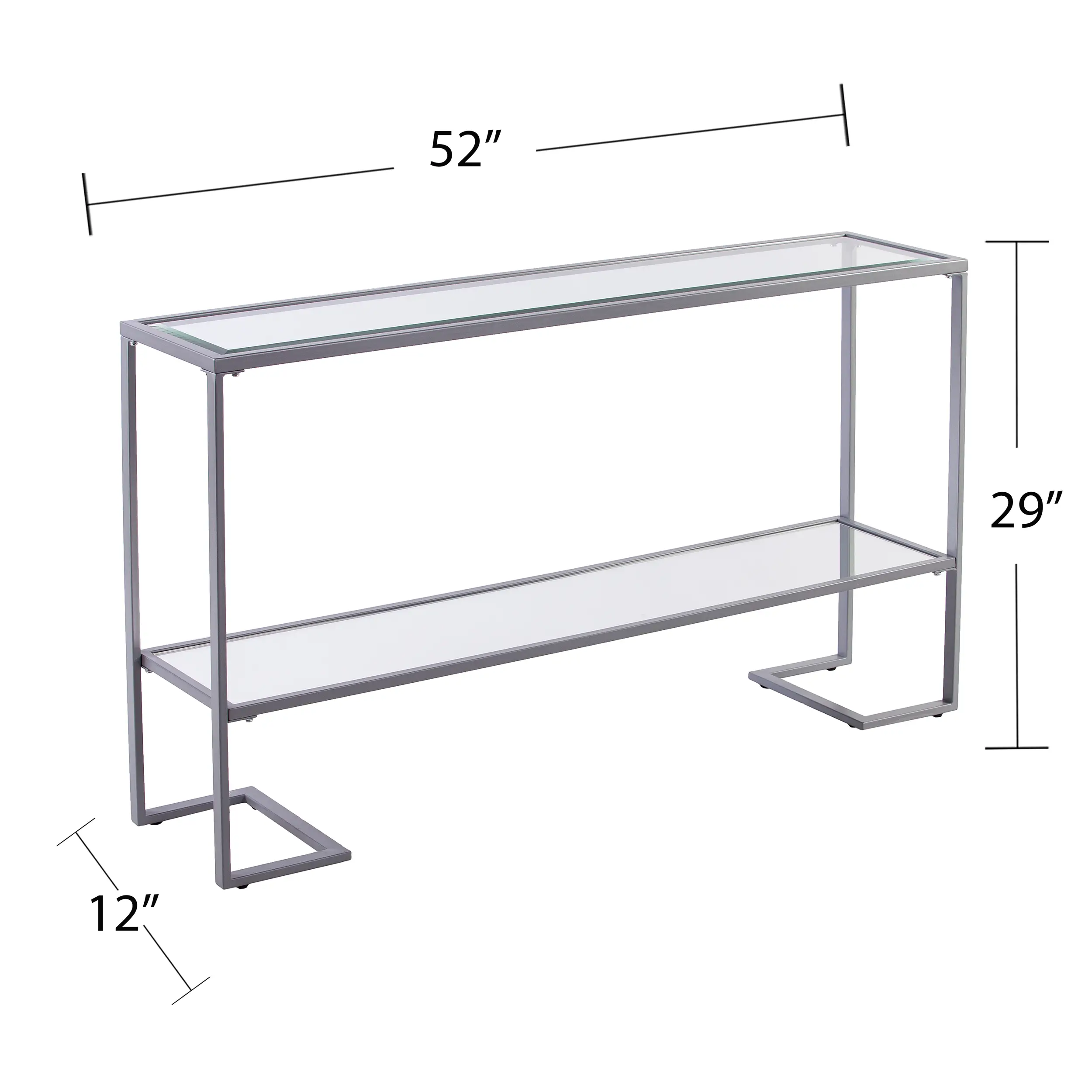 CM3659 Horten Silver Narrow Console Table-4