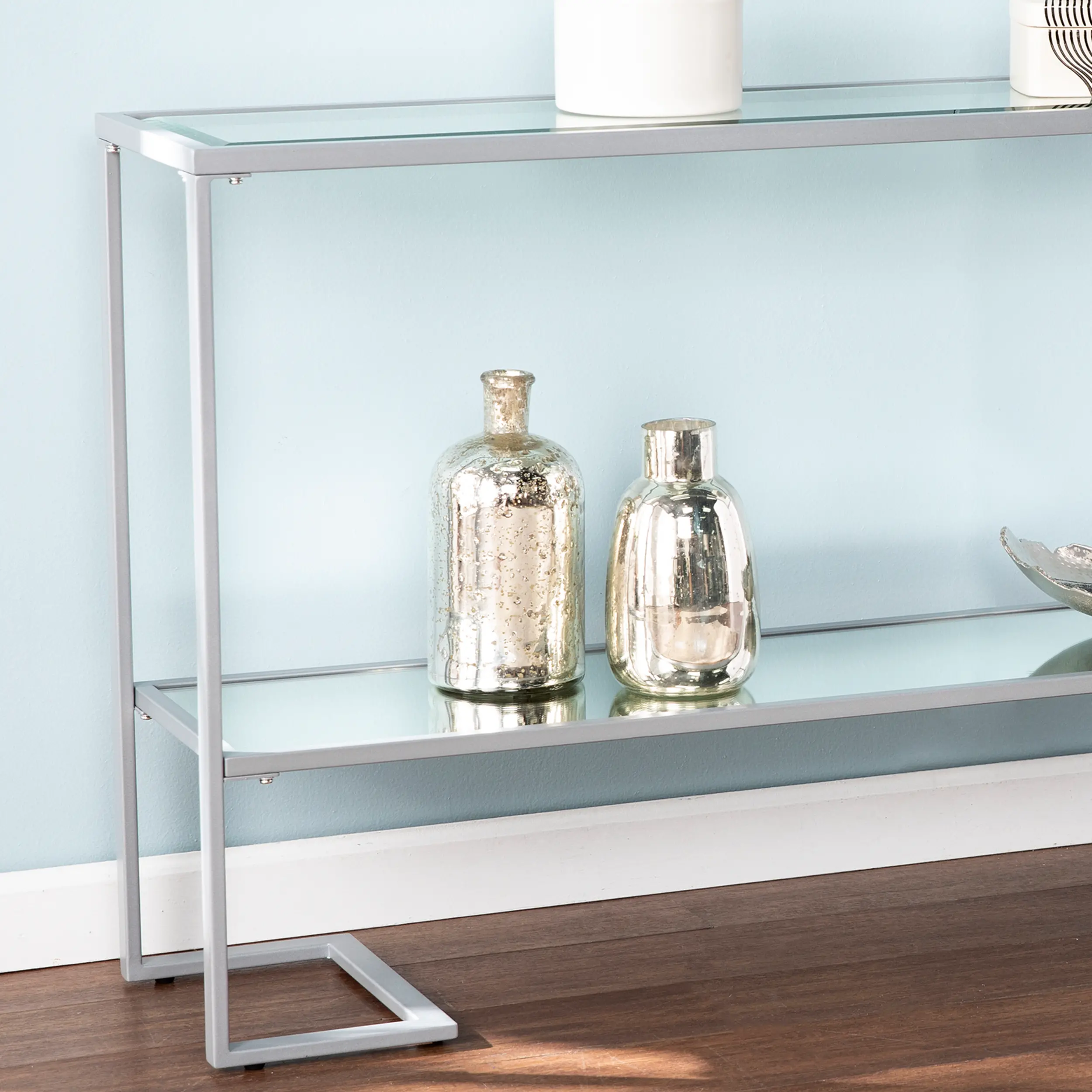 CM3659 Horten Silver Narrow Console Table-6