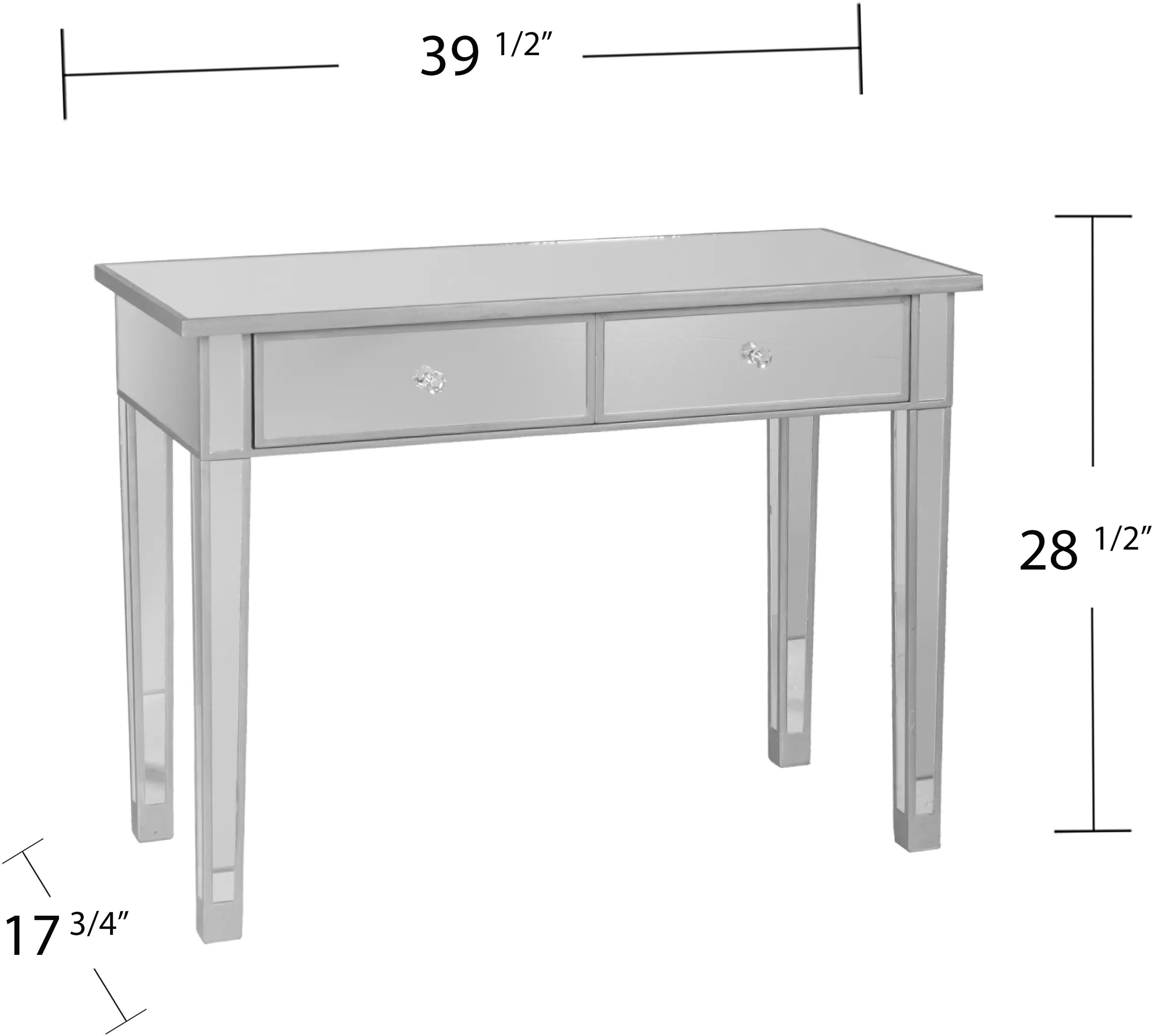 CM9163 Mirage Mirrored 2-Drawer Console Table-7