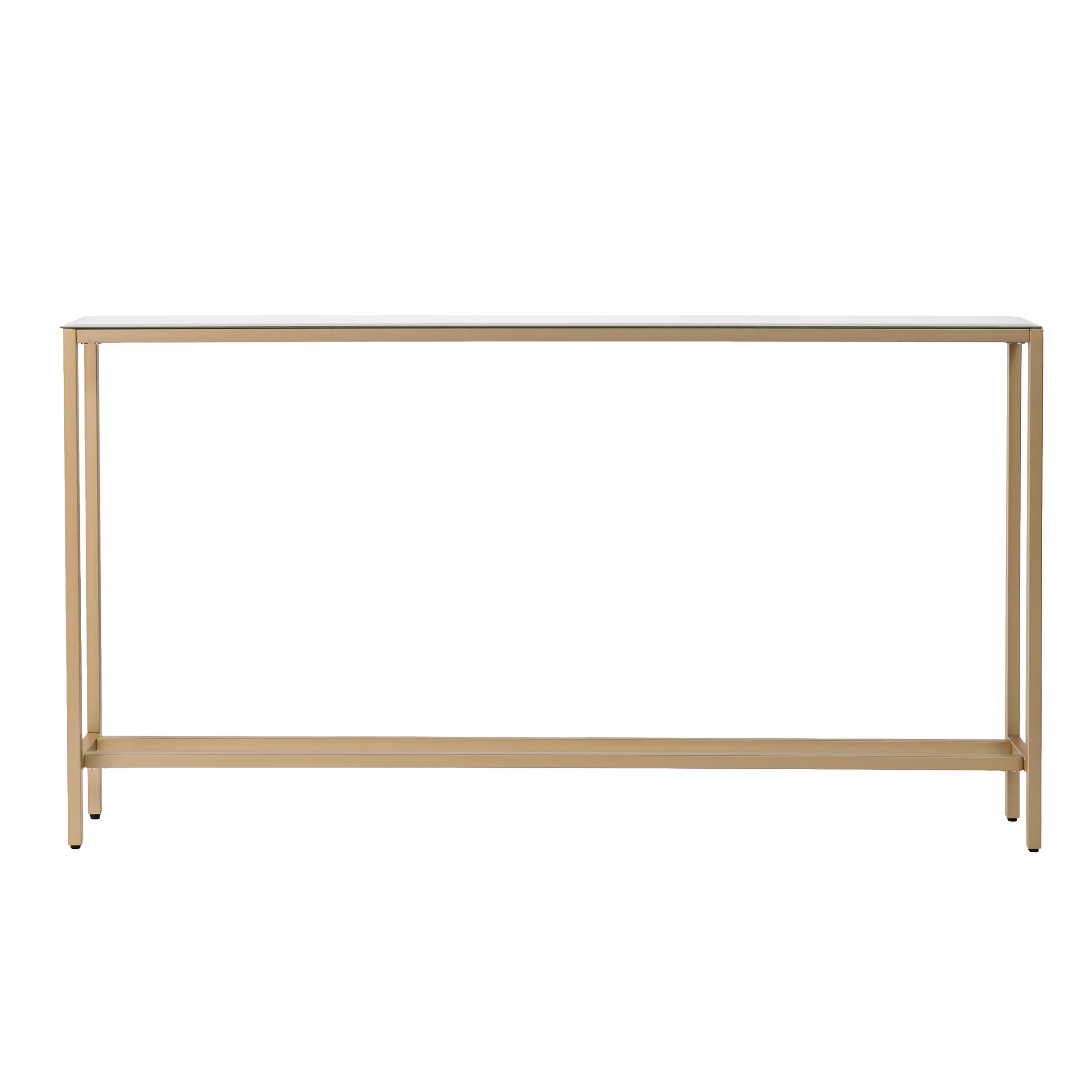 CM9296 Darrin Long Gold Console Table with Mirrored Top-4