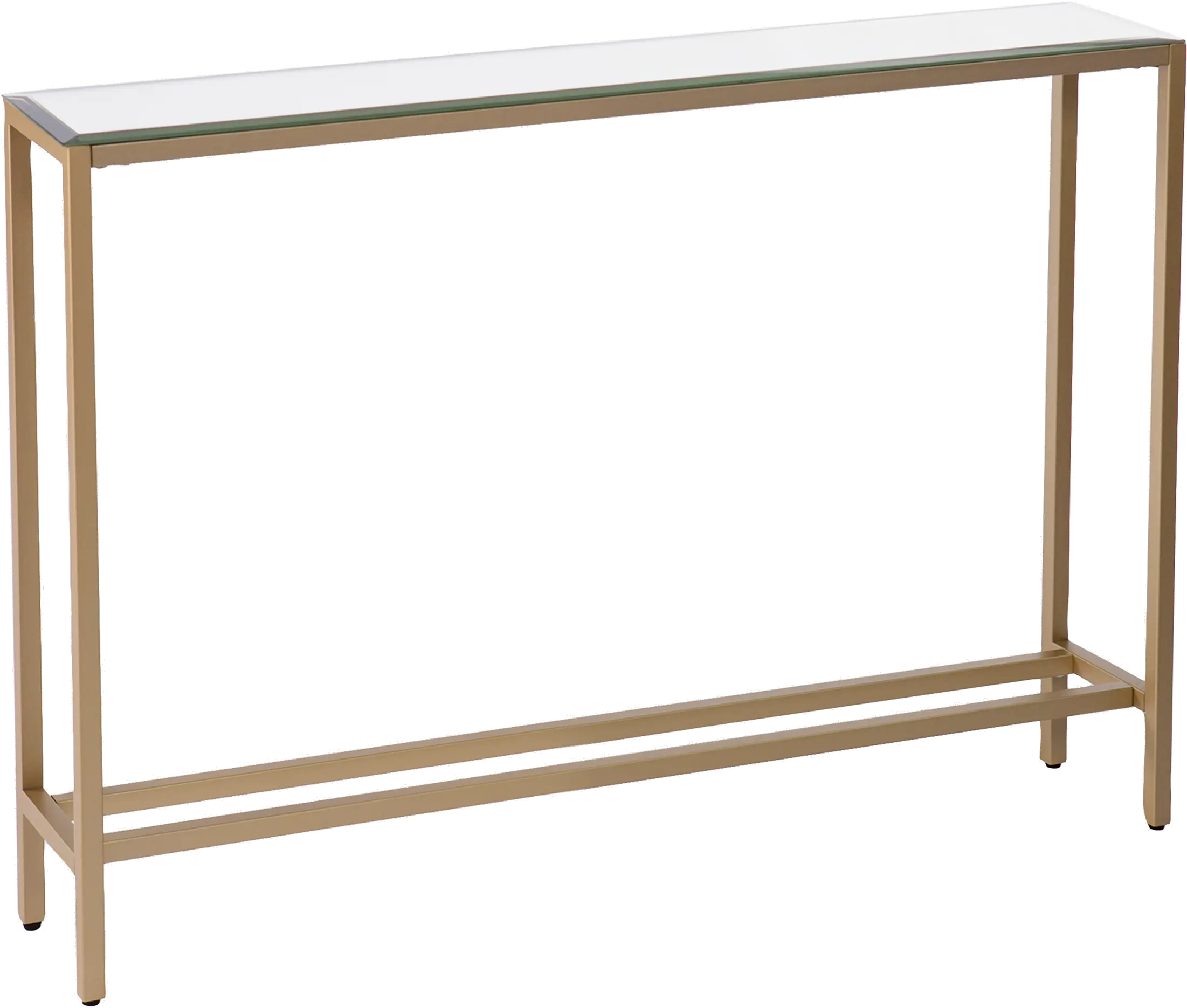 CM9297 Darrin Short Gold Console Table with Mirrored Top-5