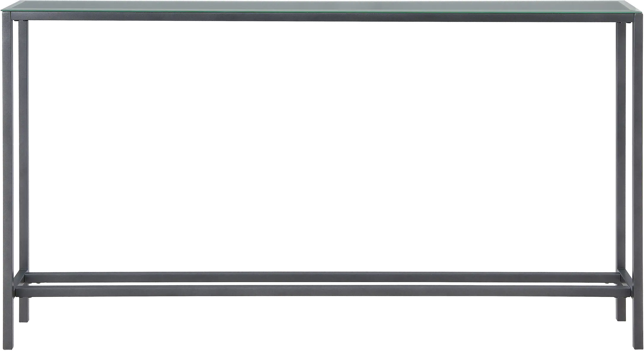 CM9396 Darrin Long Gunmetal Gray Console Table with Mirrored Top-5