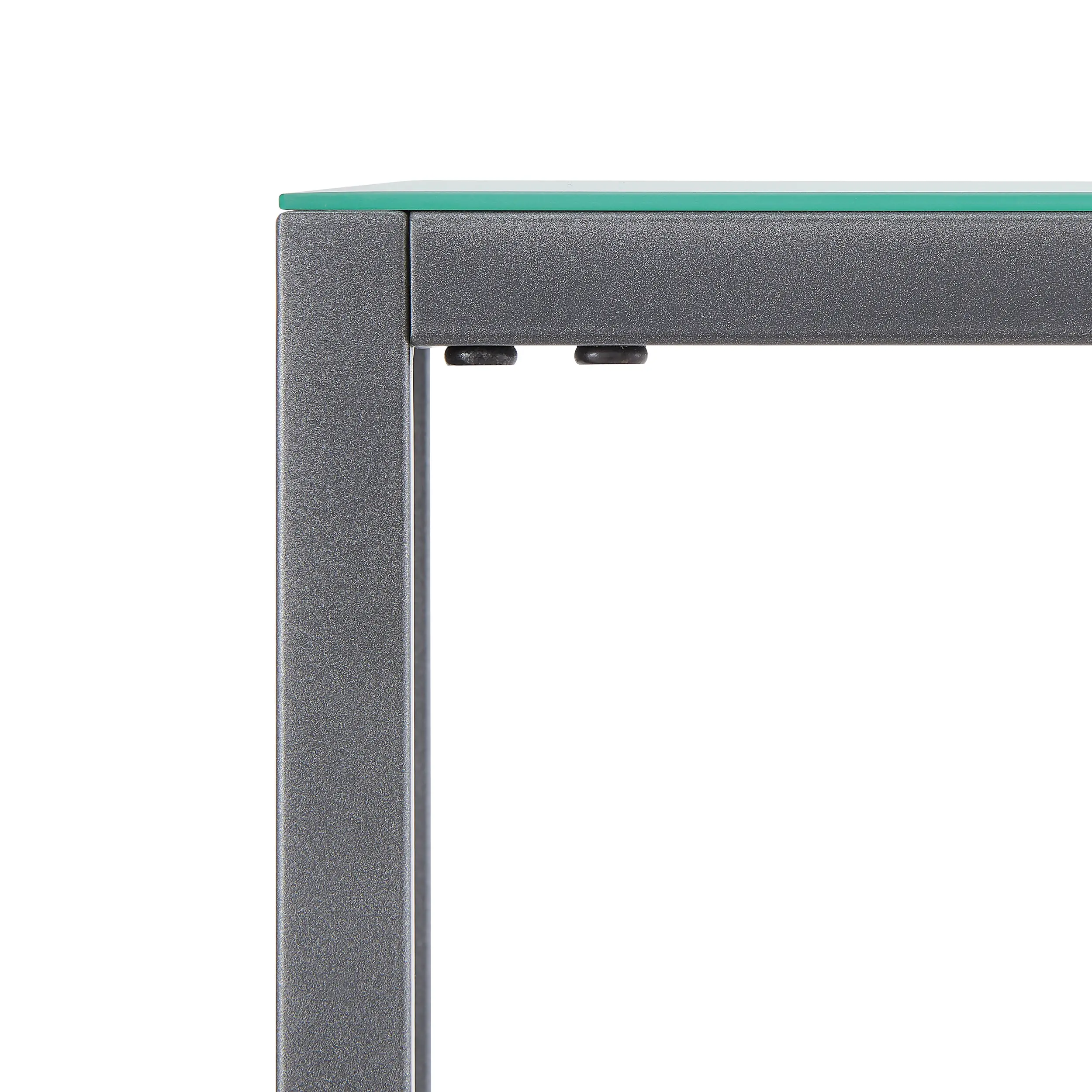 CM9396 Darrin Long Gunmetal Gray Console Table with Mirrored Top-6