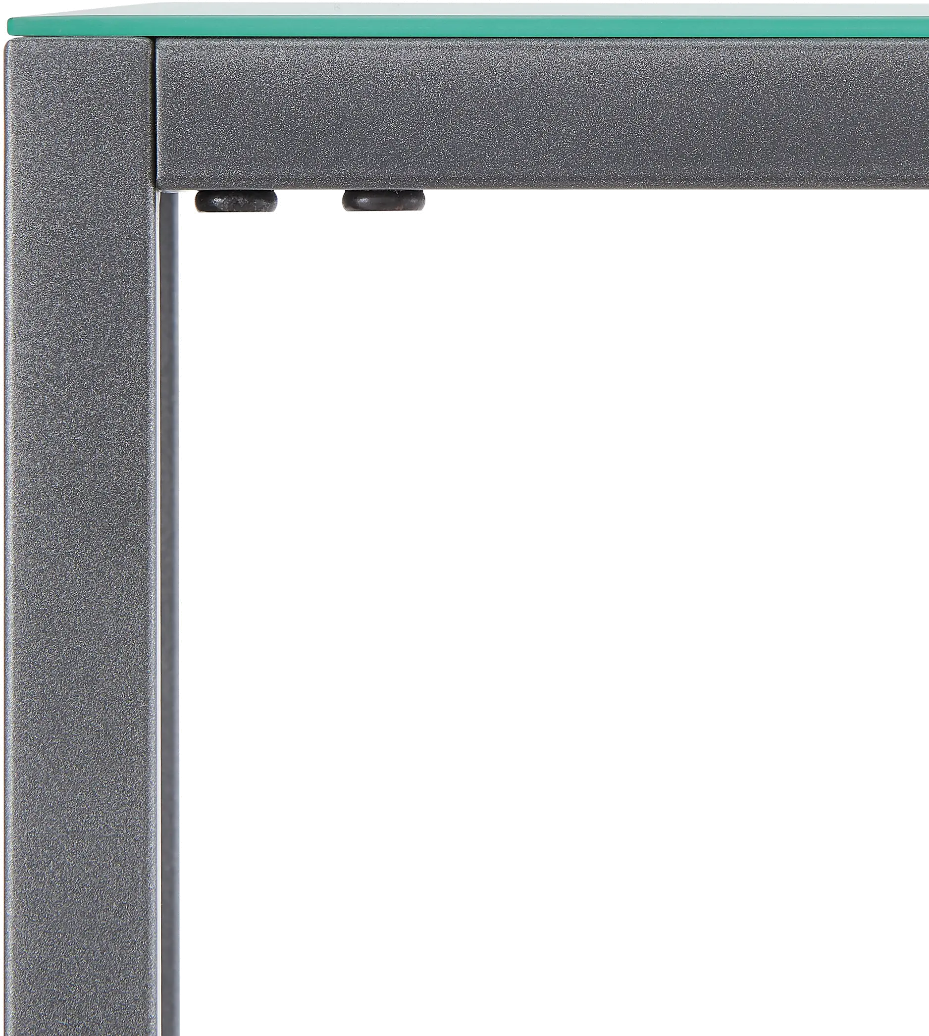 CM9396 Darrin Long Gunmetal Gray Console Table with Mirrored Top-7
