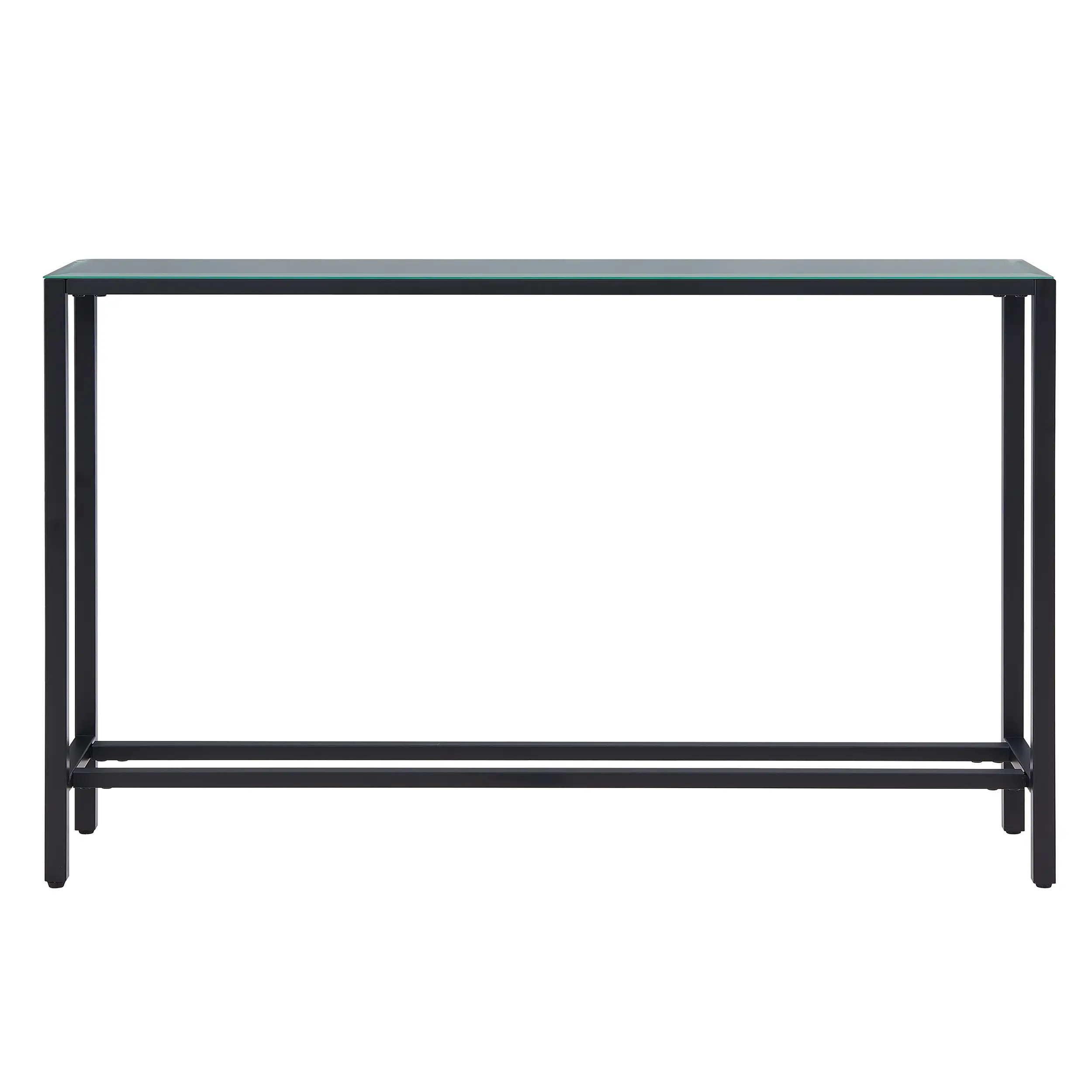 CM9596 Darrin Long Black Console Table with Mirrored Top-4