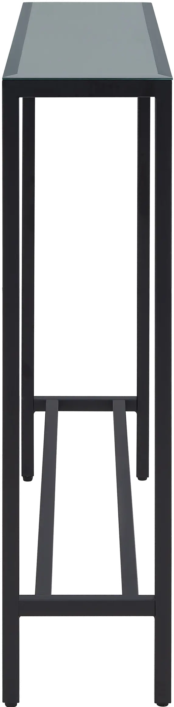CM9596 Darrin Long Black Console Table with Mirrored Top-6