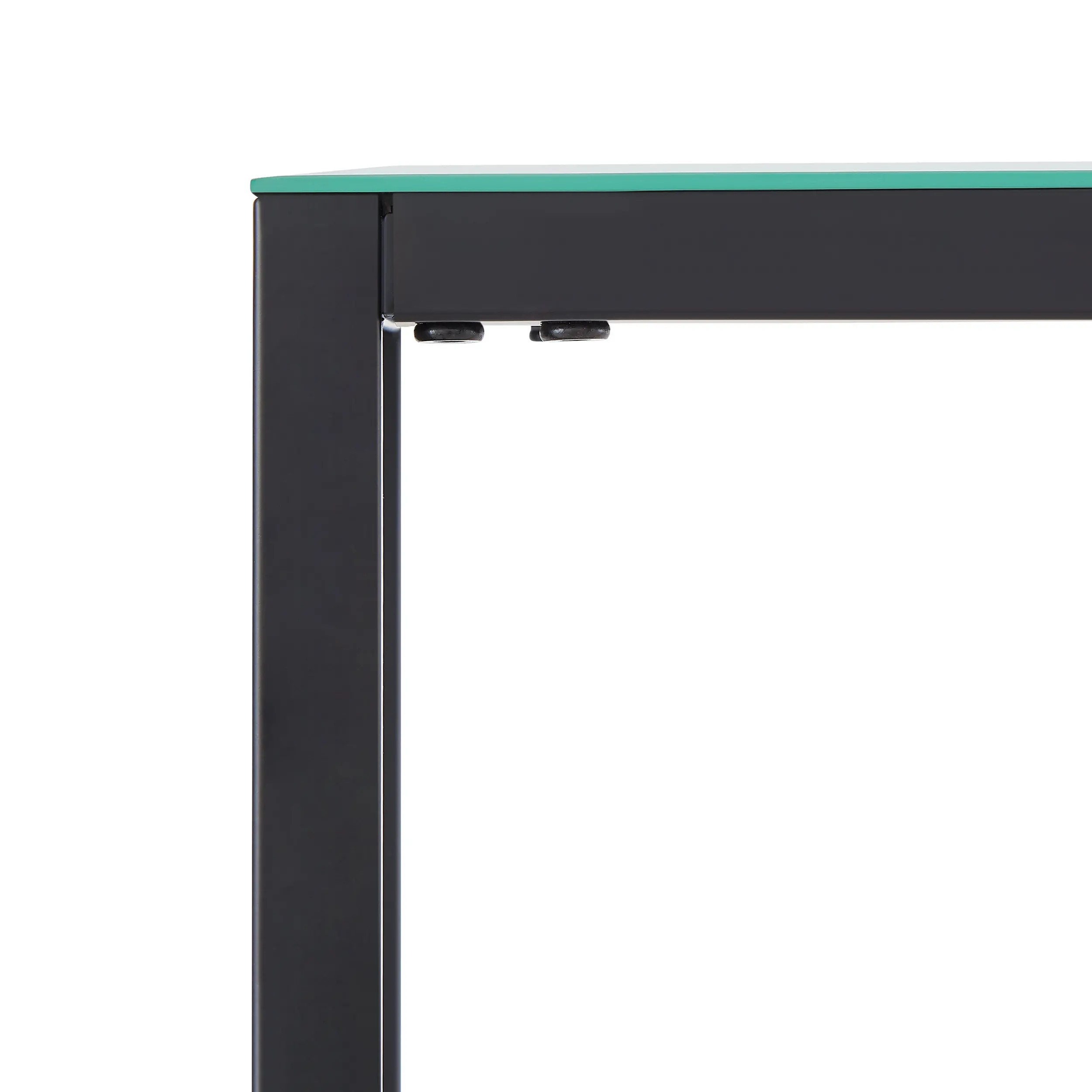 CM9596 Darrin Long Black Console Table with Mirrored Top-6