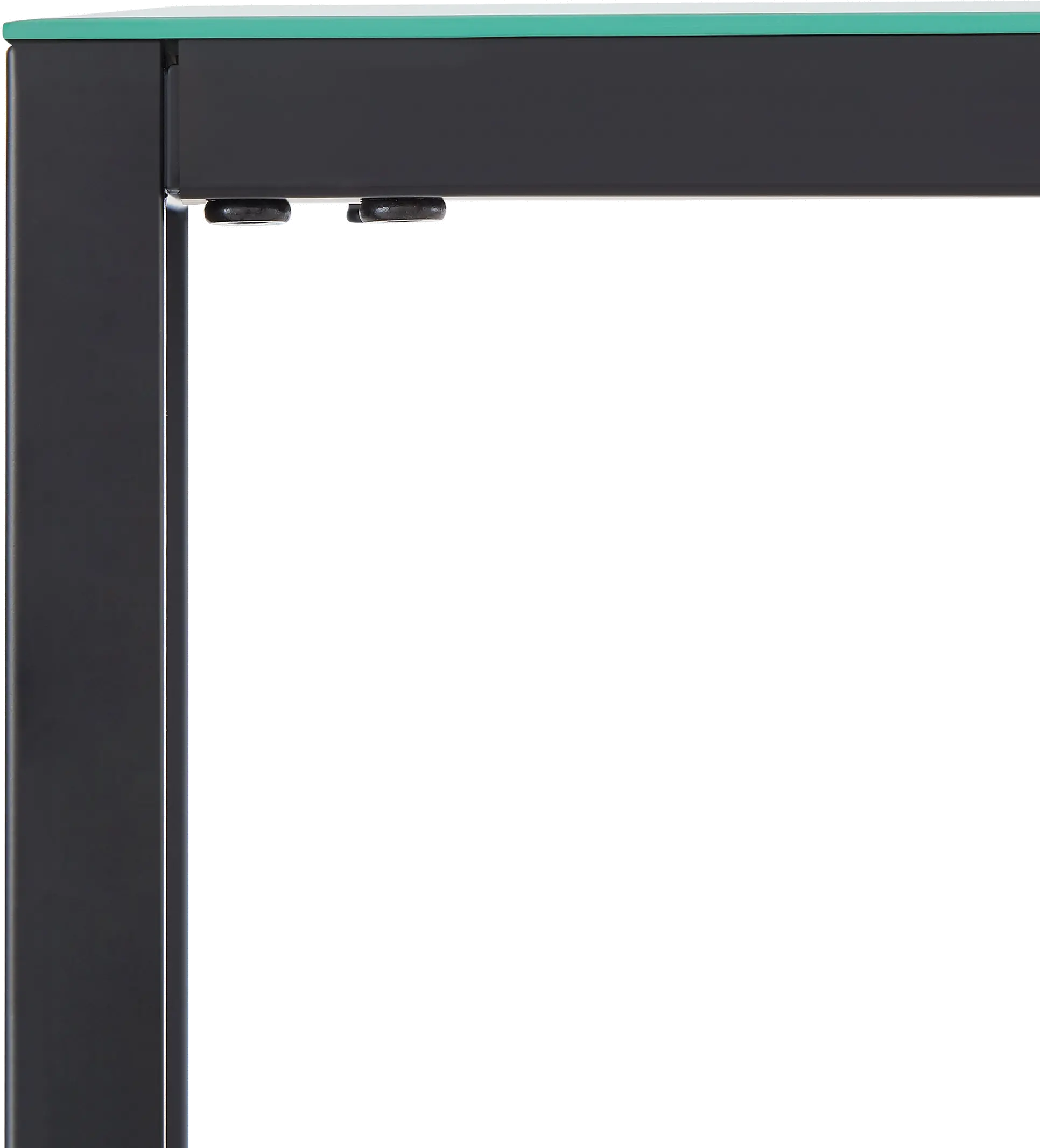 CM9596 Darrin Long Black Console Table with Mirrored Top-7