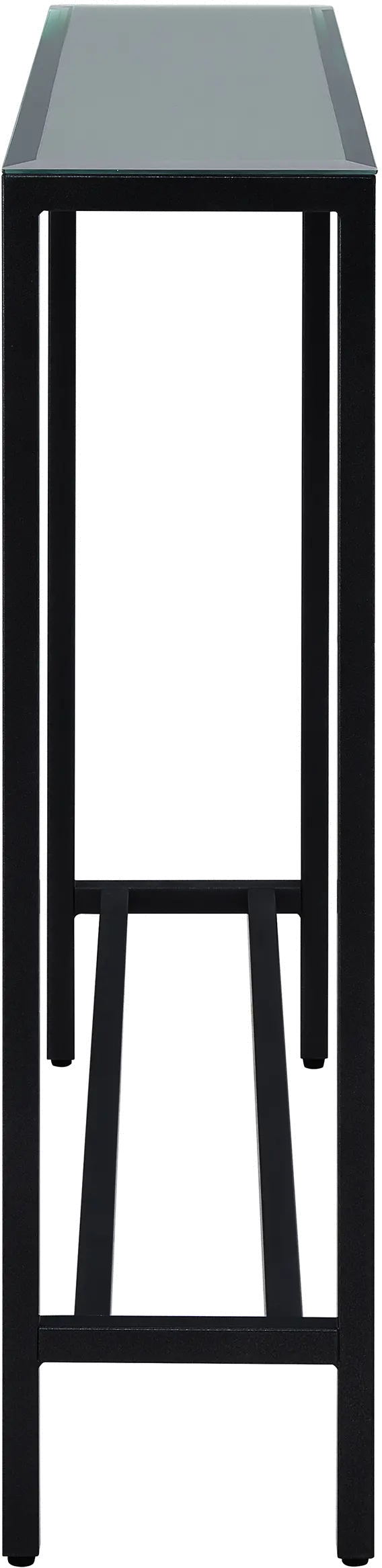 CM9597 Darrin Short Black Console Table with Mirrored Top-5