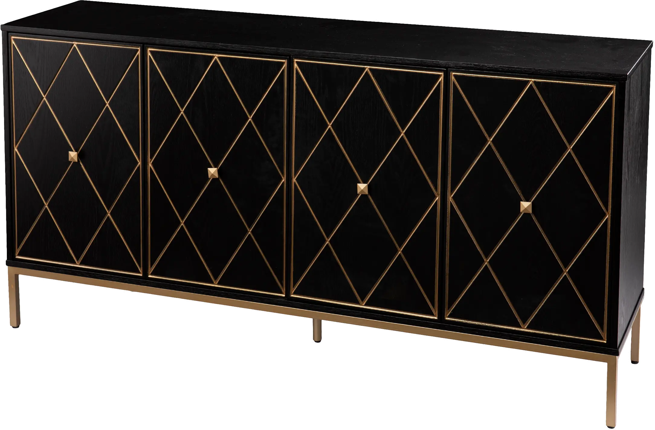 DN1111930 Marradi Black & Gold Sideboard Cabinet-5