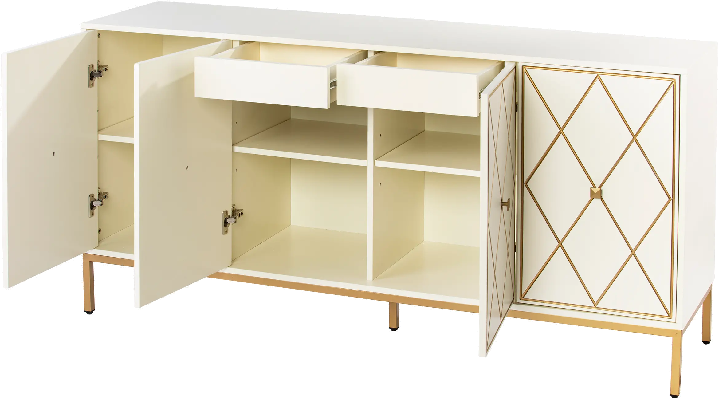 DN1222330 Marradi Cream & Gold Sideboard Cabinet-6