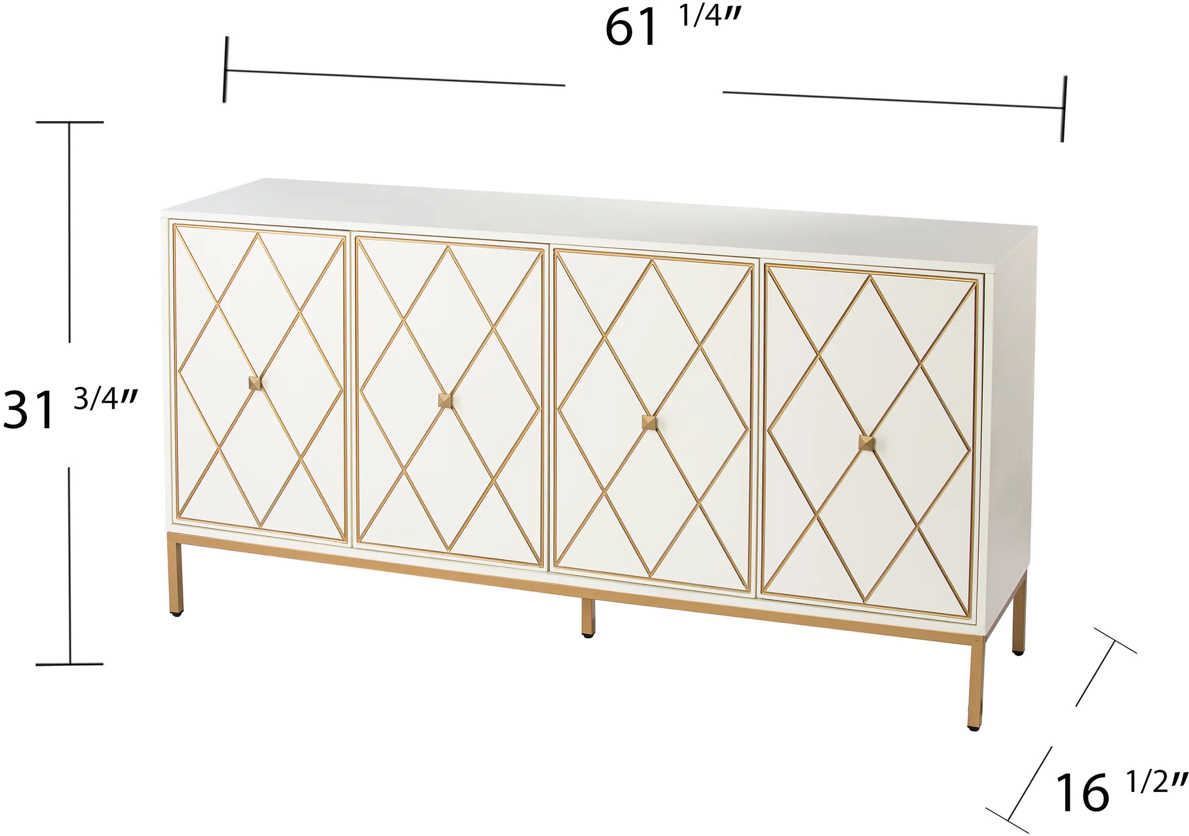 DN1222330 Marradi Cream & Gold Sideboard Cabinet-9