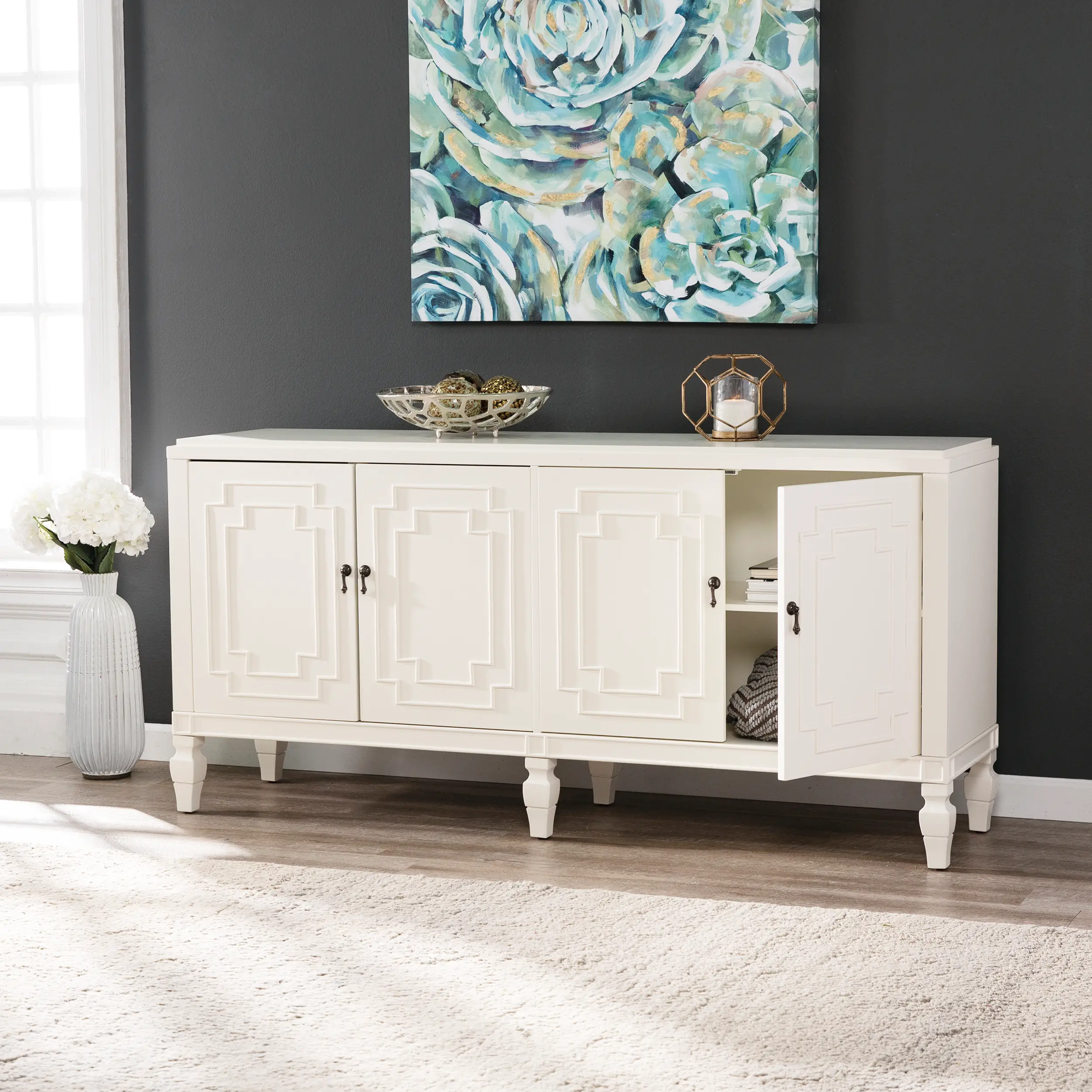 HZ1066605 Tropman Antique White Accent Cabinet-2