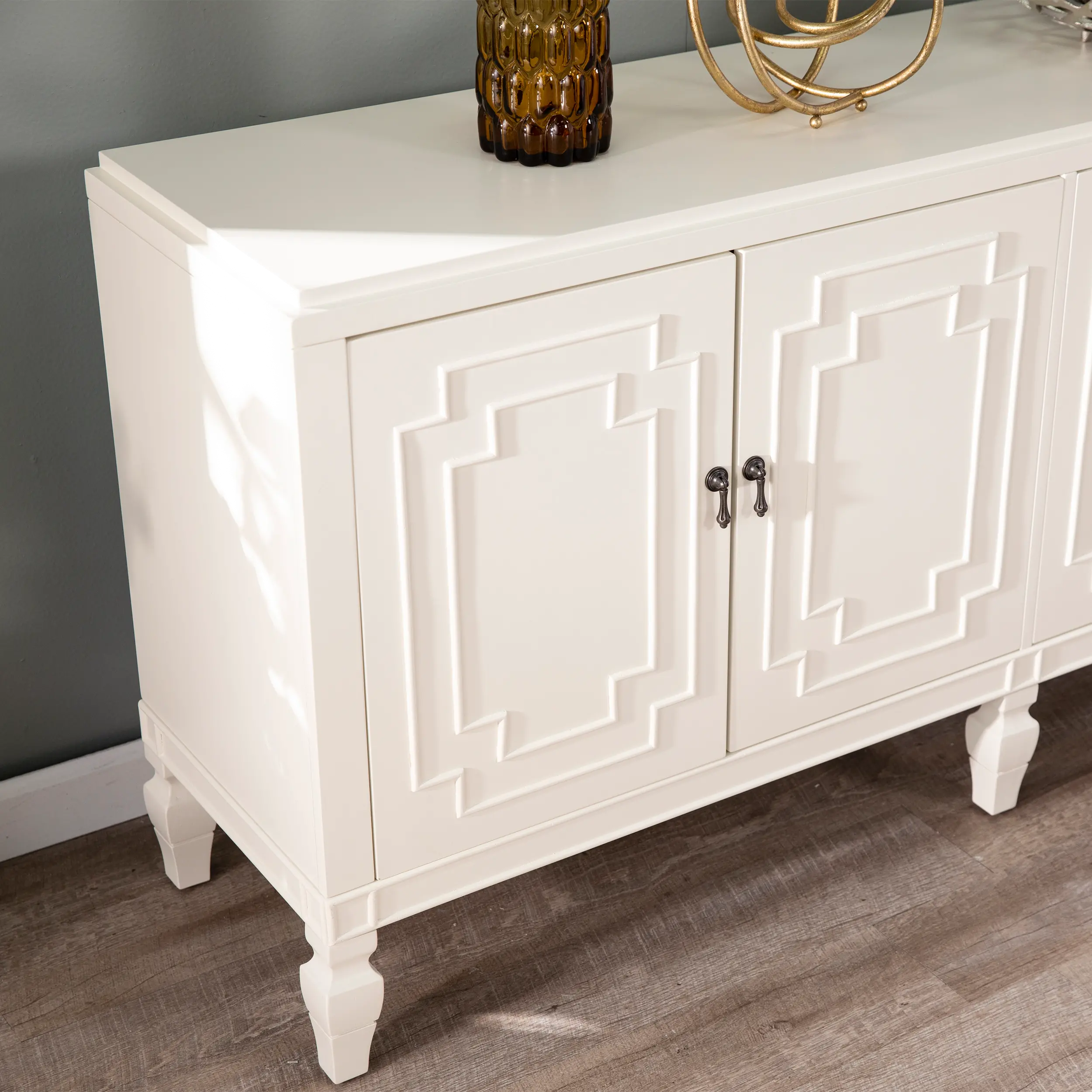 HZ1066605 Tropman Antique White Accent Cabinet-3