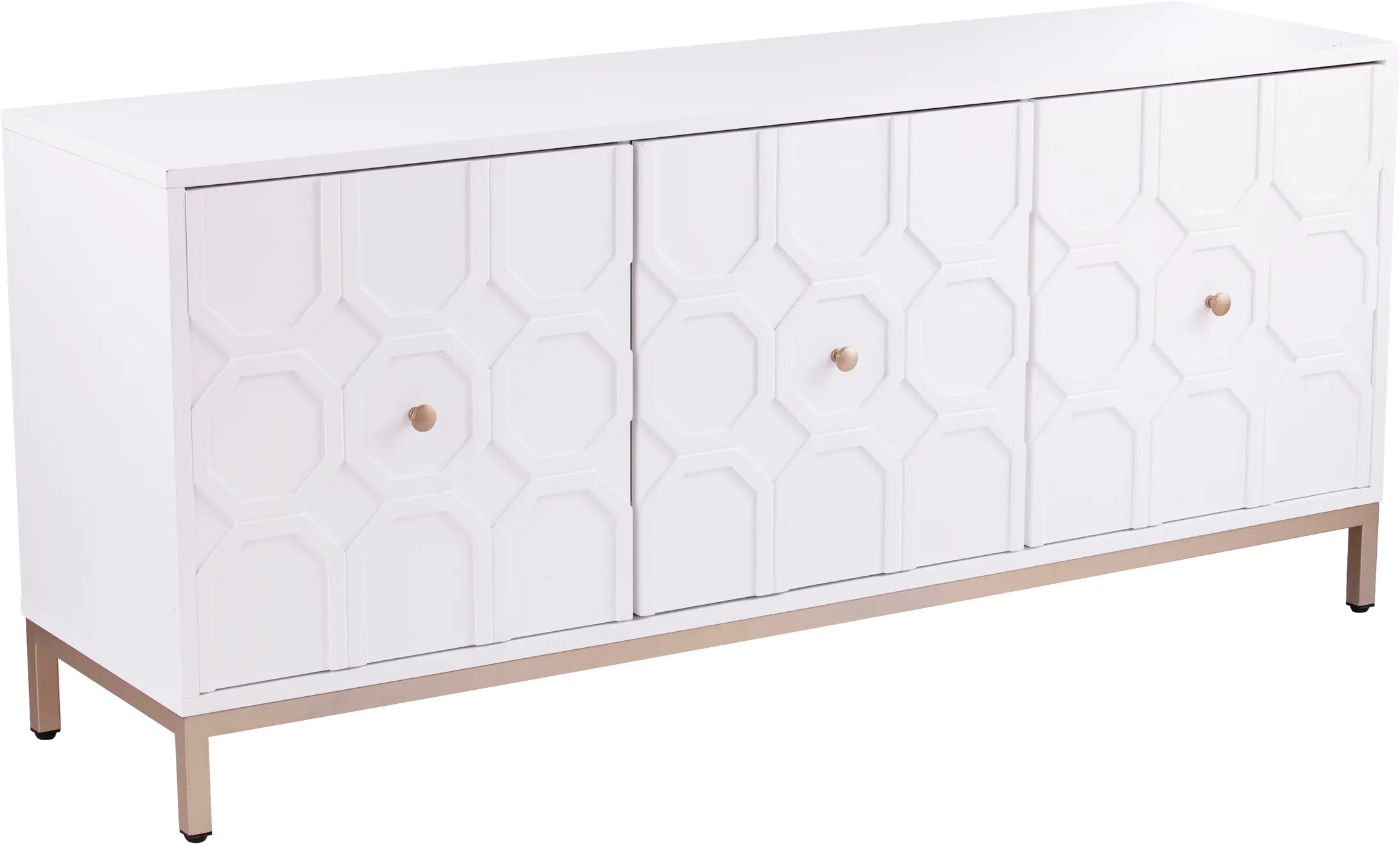 HZ1077805 Gramdlynn White Three-Door Accent Cabinet-4