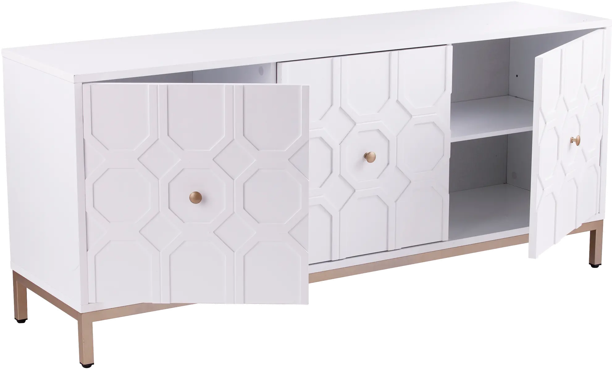 HZ1077805 Gramdlynn White Three-Door Accent Cabinet-5