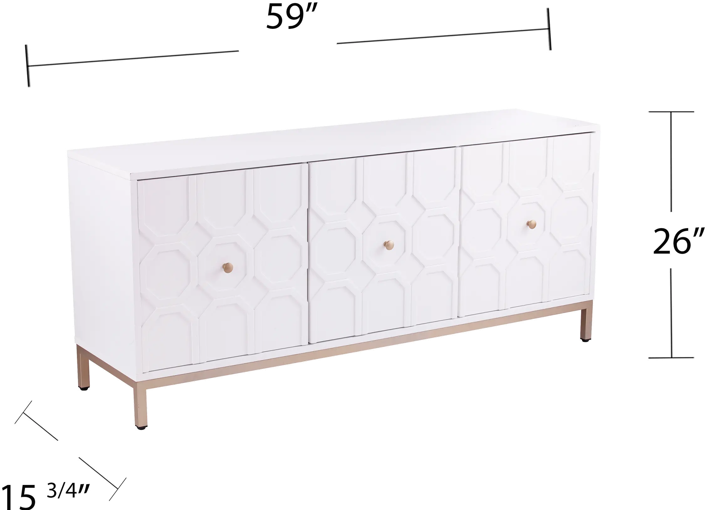 HZ1077805 Gramdlynn White Three-Door Accent Cabinet-9