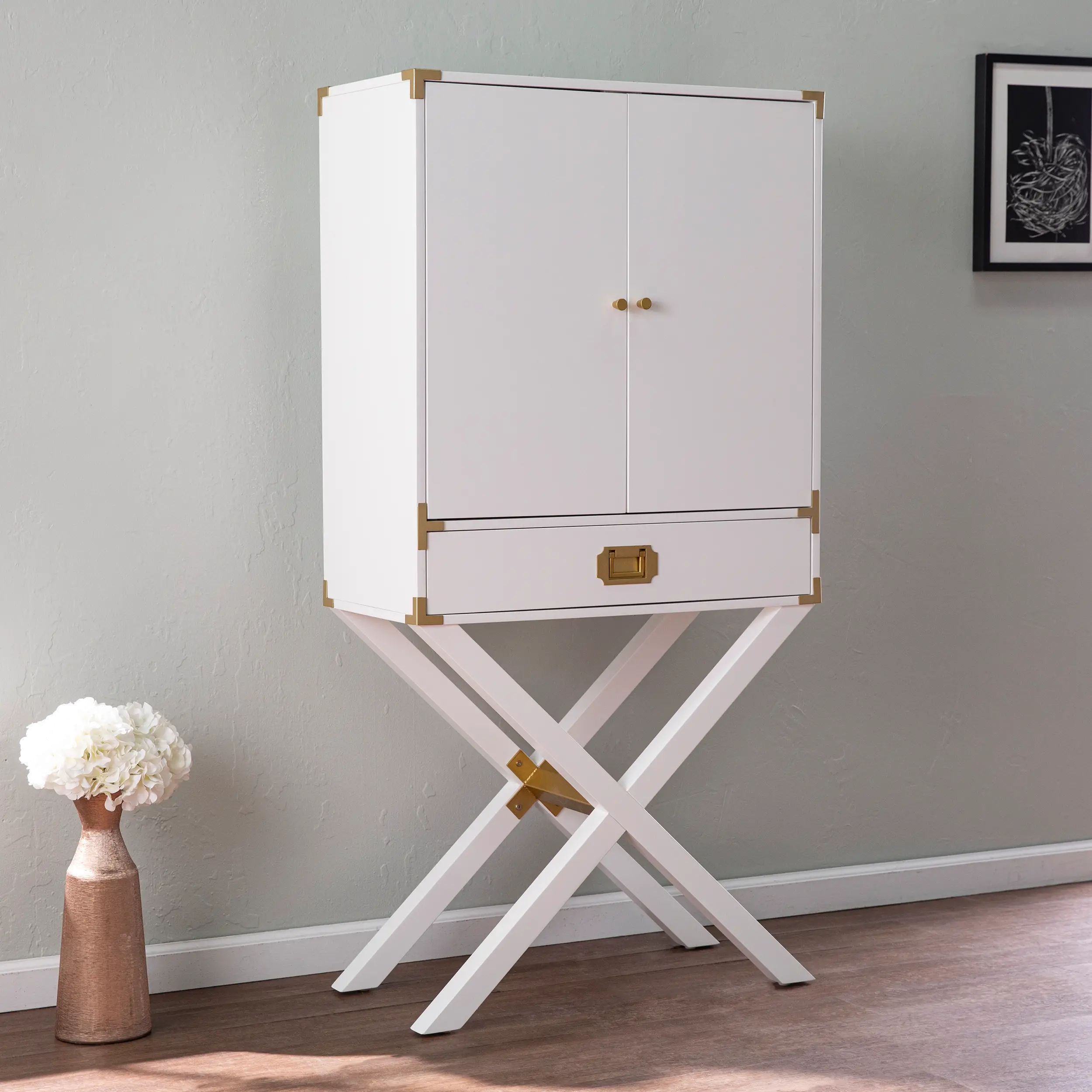 HZ1093941 Campaign Tall White Bar Cabinet-4